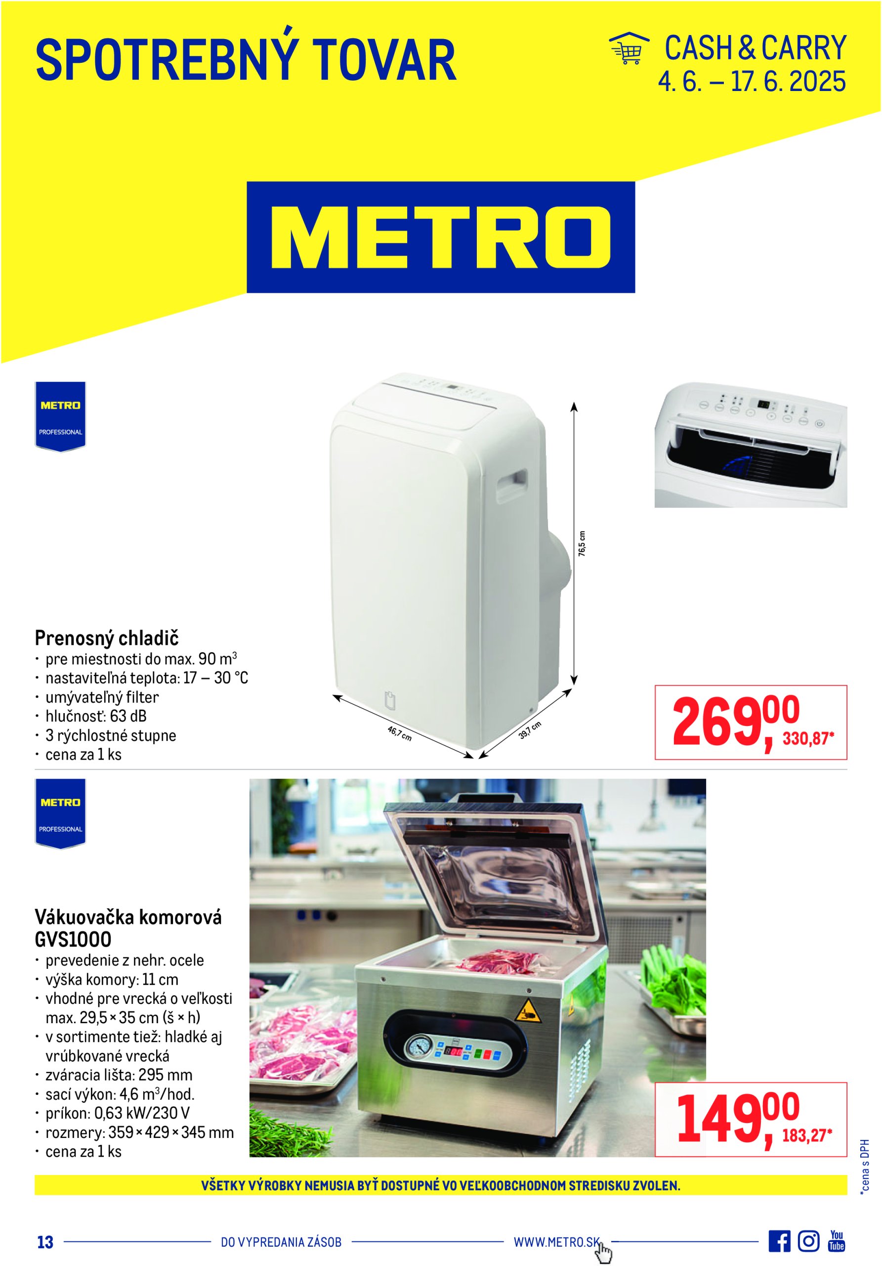 metro - Leták Metro - Spotrebný tovar platný od 04.06. - 17.06.