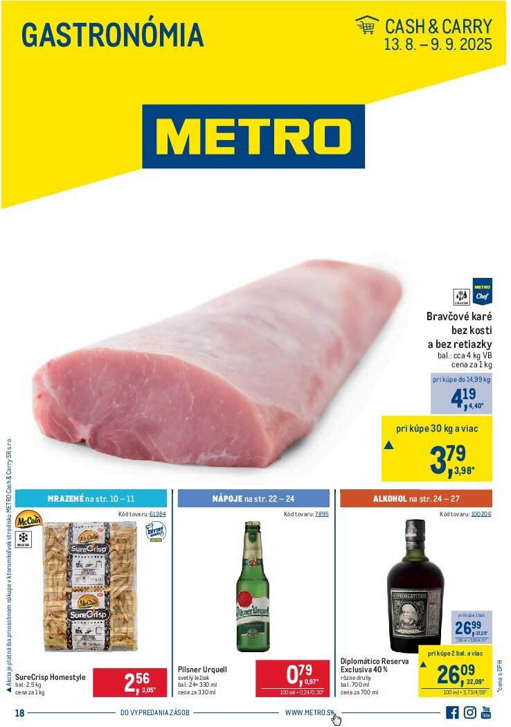 metro - Leták Metro - Gastronómia platný od 13.08. do 09.09.