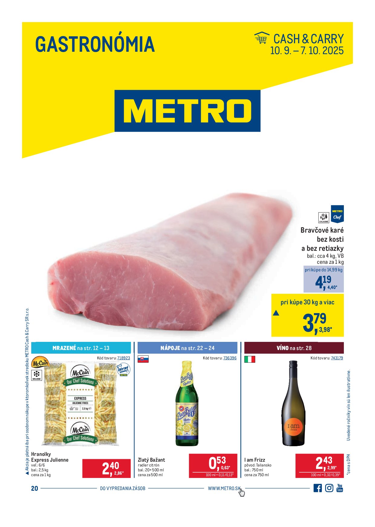 metro - Leták Metro - Gastronómia platný od 10.09. do 07.10.