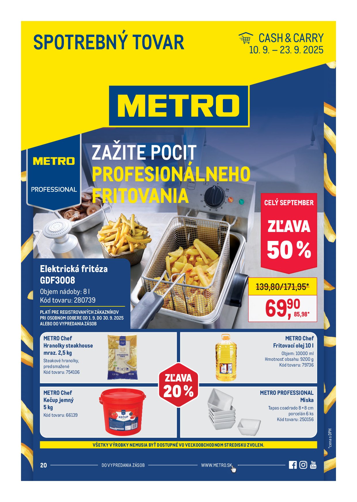 metro - Leták Metro - Spotrebný tovar platný od 10.09. do 23.09.