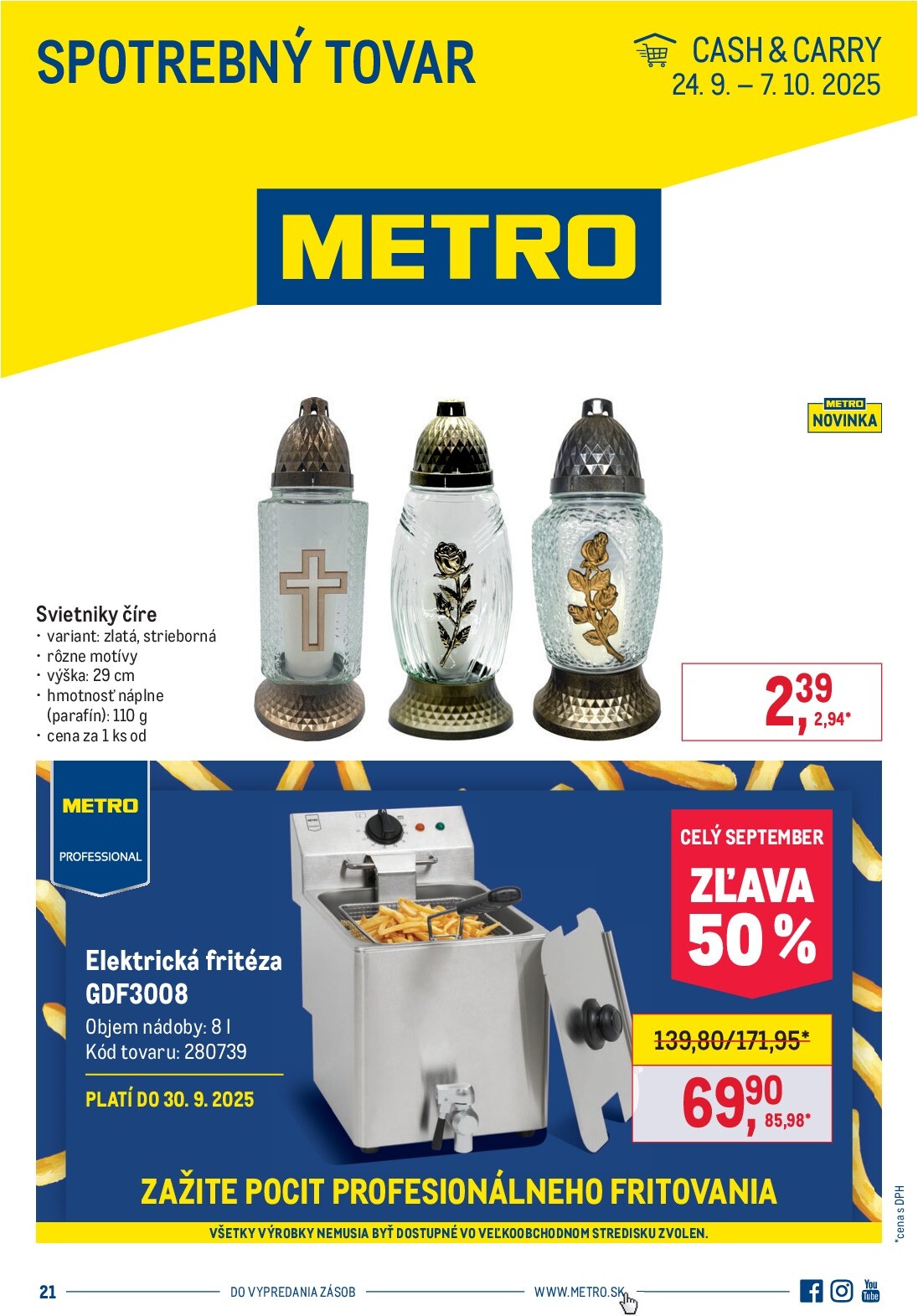 metro - Leták Metro - Spotrebný tovar platný od 24.09. do 07.10.