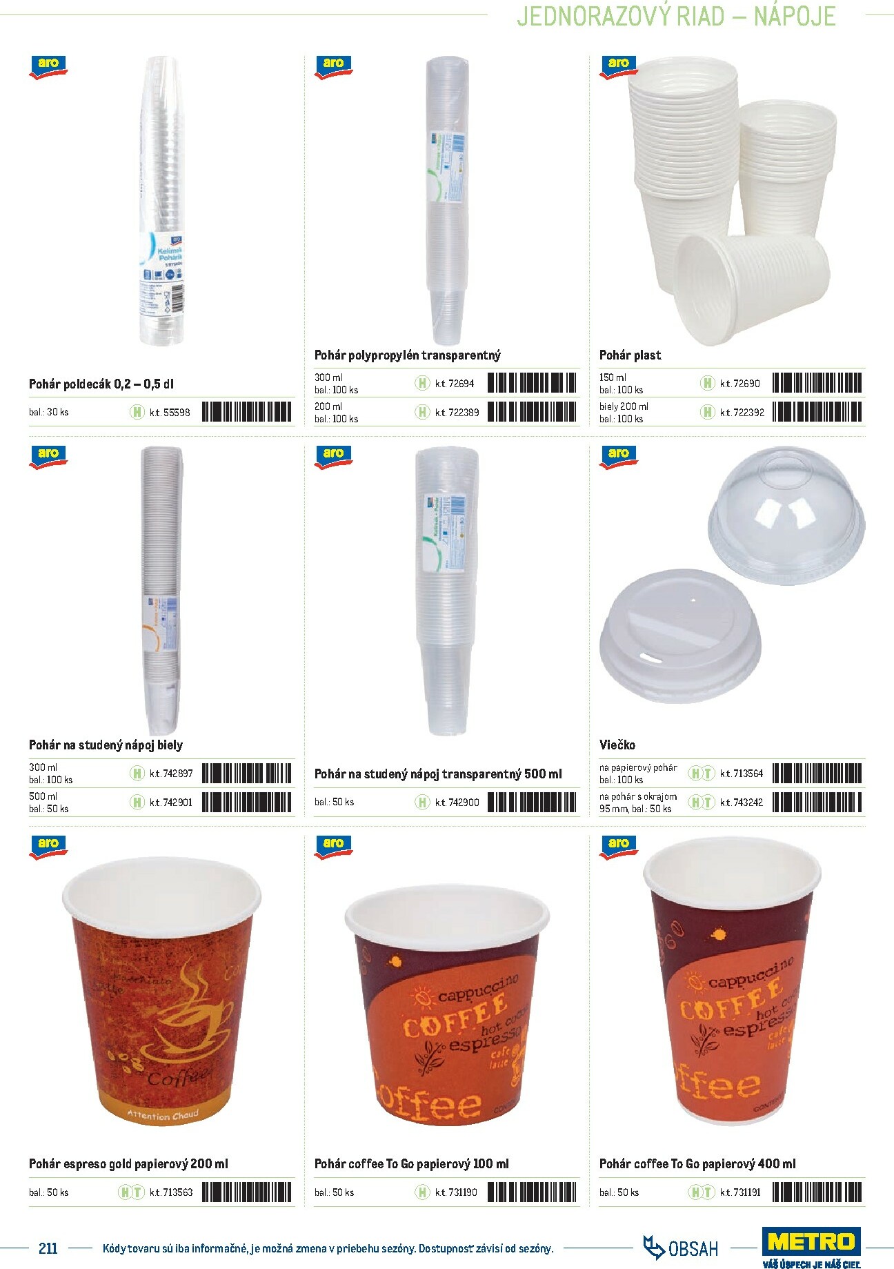 metro - Leták Metro - Katalóg vlastných značiek METRO platný od 01.10. do 31.12. - page: 211 metro - Leták Metro - Katalóg vlastných značiek METRO platný od 01.10. do 31.12. - page: 211