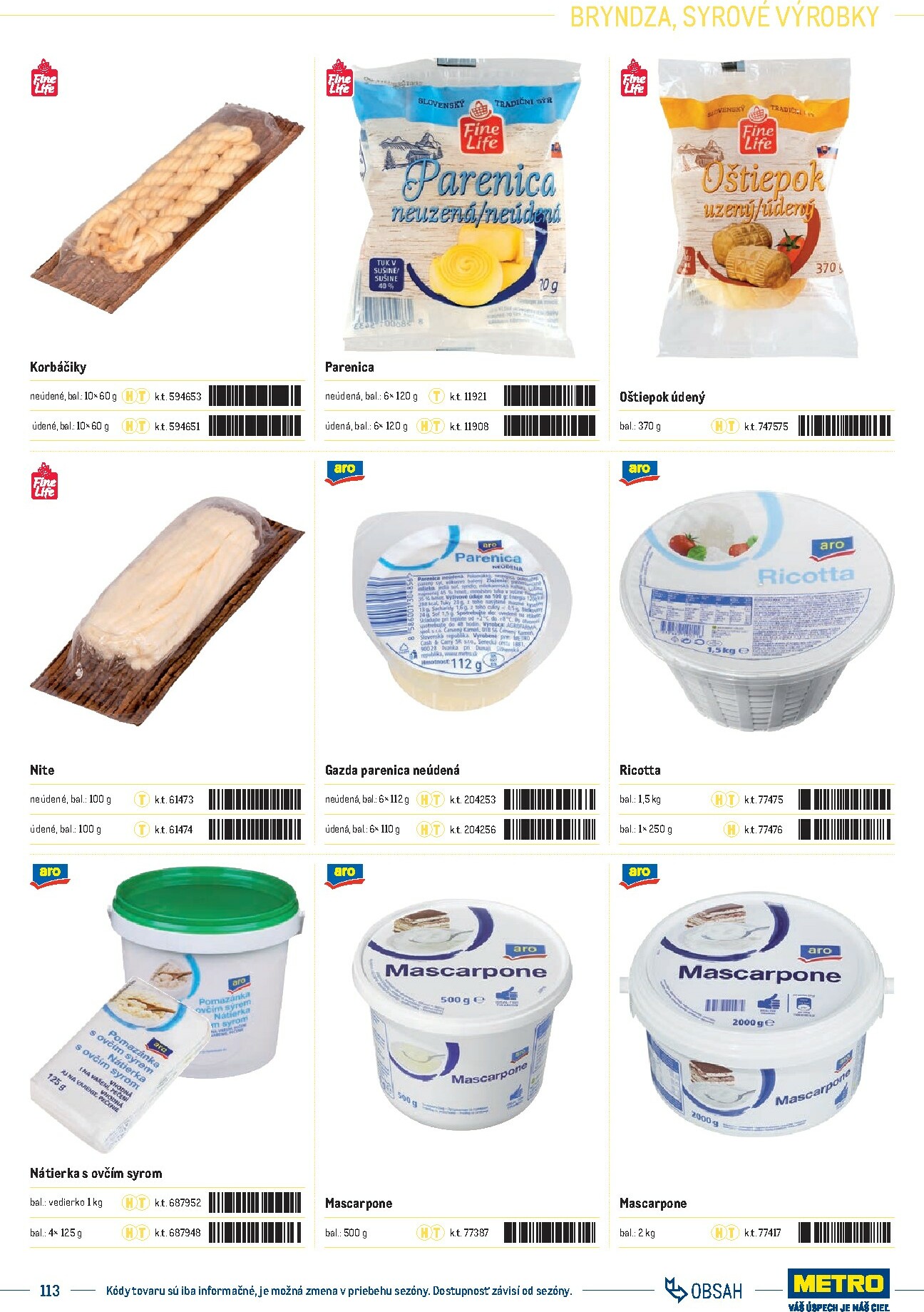 metro - Leták Metro - Katalóg vlastných značiek METRO platný od 01.10. do 31.12. - page: 113 metro - Leták Metro - Katalóg vlastných značiek METRO platný od 01.10. do 31.12. - page: 113