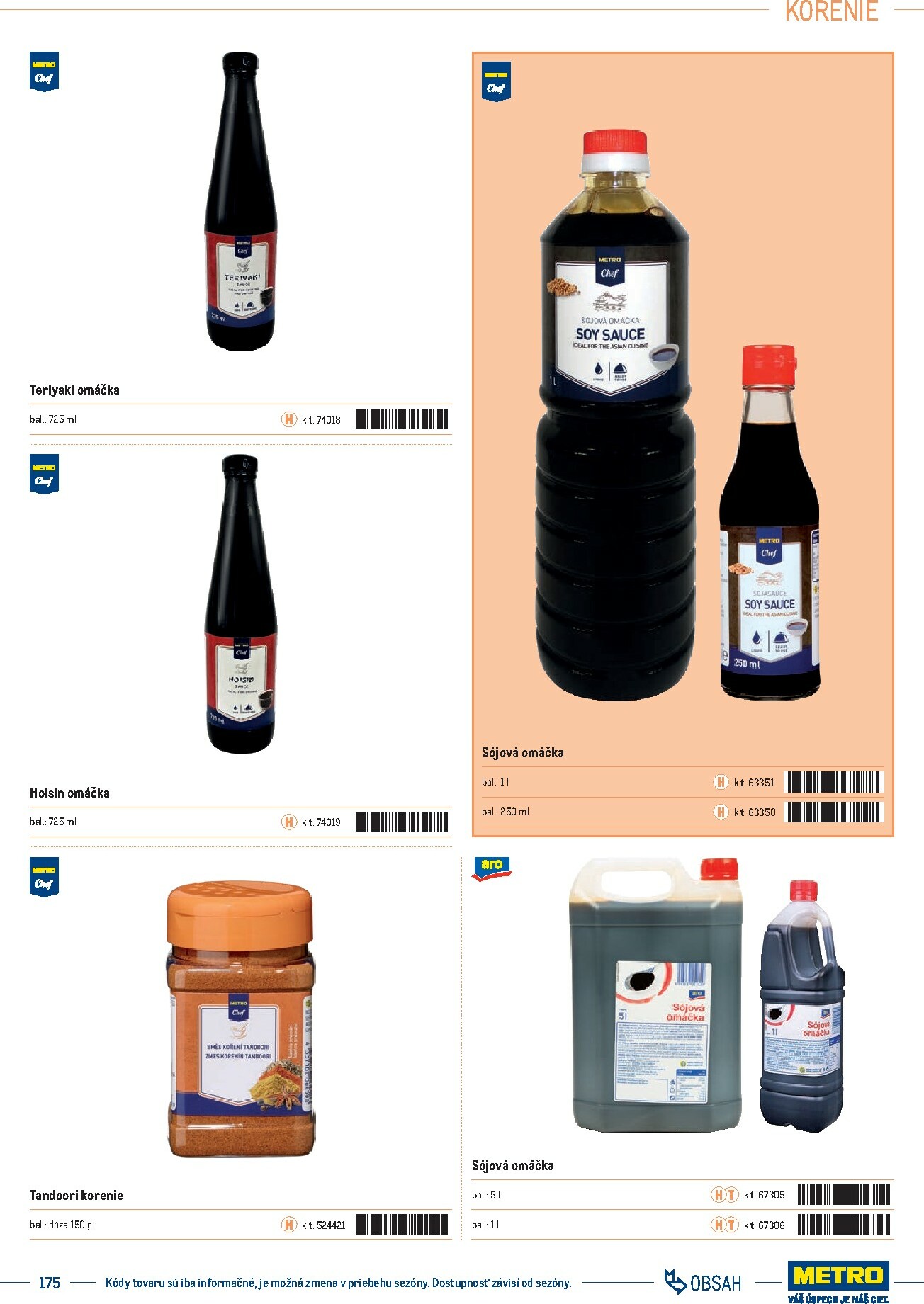 metro - Leták Metro - Katalóg vlastných značiek METRO platný od 01.10. do 31.12. - page: 175 metro - Leták Metro - Katalóg vlastných značiek METRO platný od 01.10. do 31.12. - page: 175