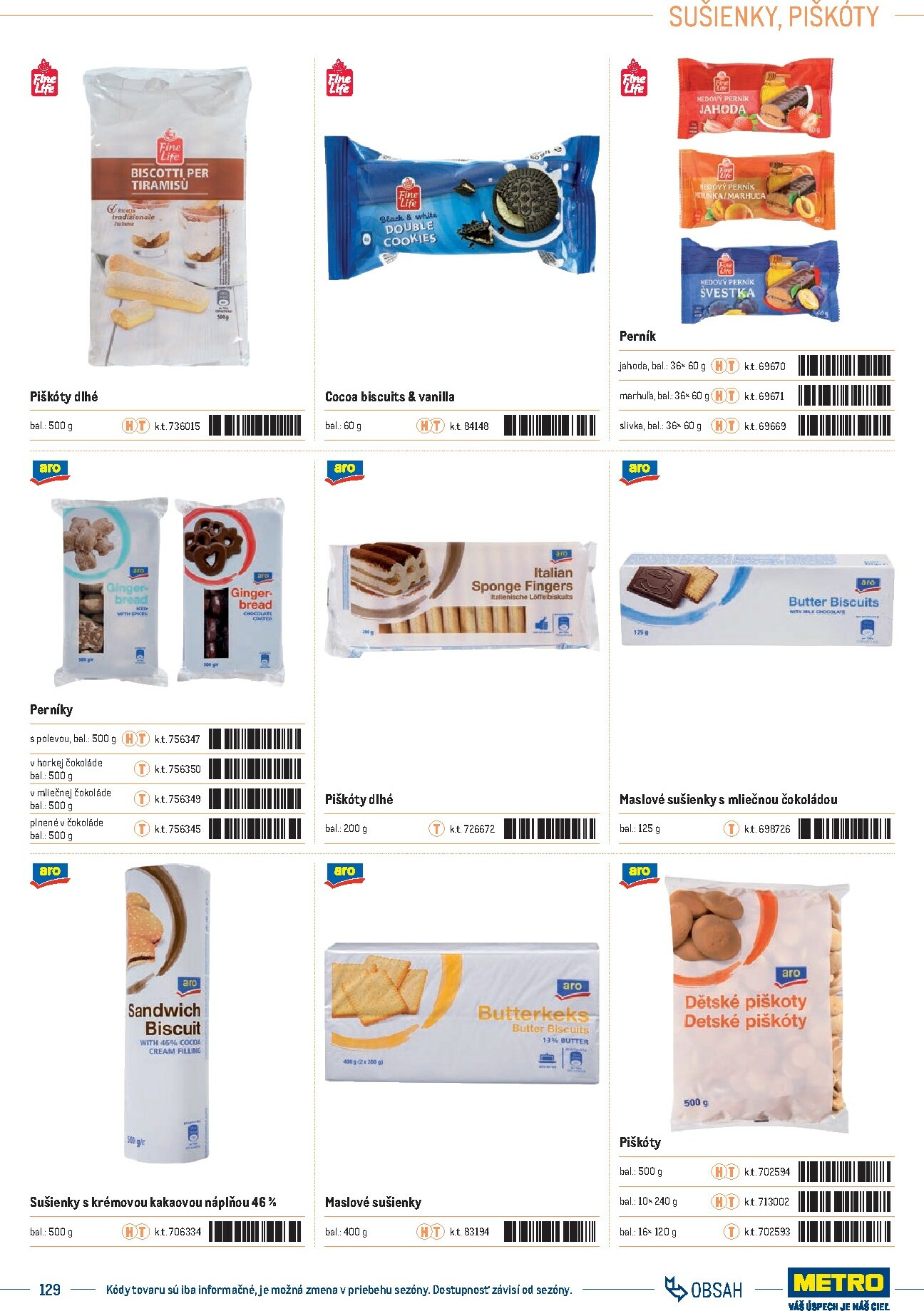 metro - Leták Metro - Katalóg vlastných značiek METRO platný od 01.10. do 31.12. - page: 129 metro - Leták Metro - Katalóg vlastných značiek METRO platný od 01.10. do 31.12. - page: 129
