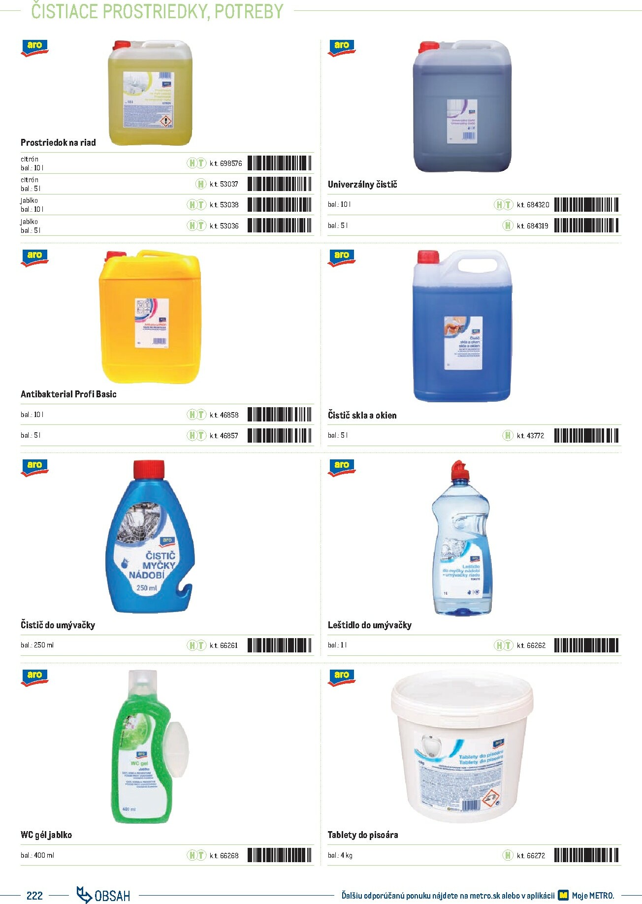 metro - Leták Metro - Katalóg vlastných značiek METRO platný od 01.10. do 31.12. - page: 222 metro - Leták Metro - Katalóg vlastných značiek METRO platný od 01.10. do 31.12. - page: 222