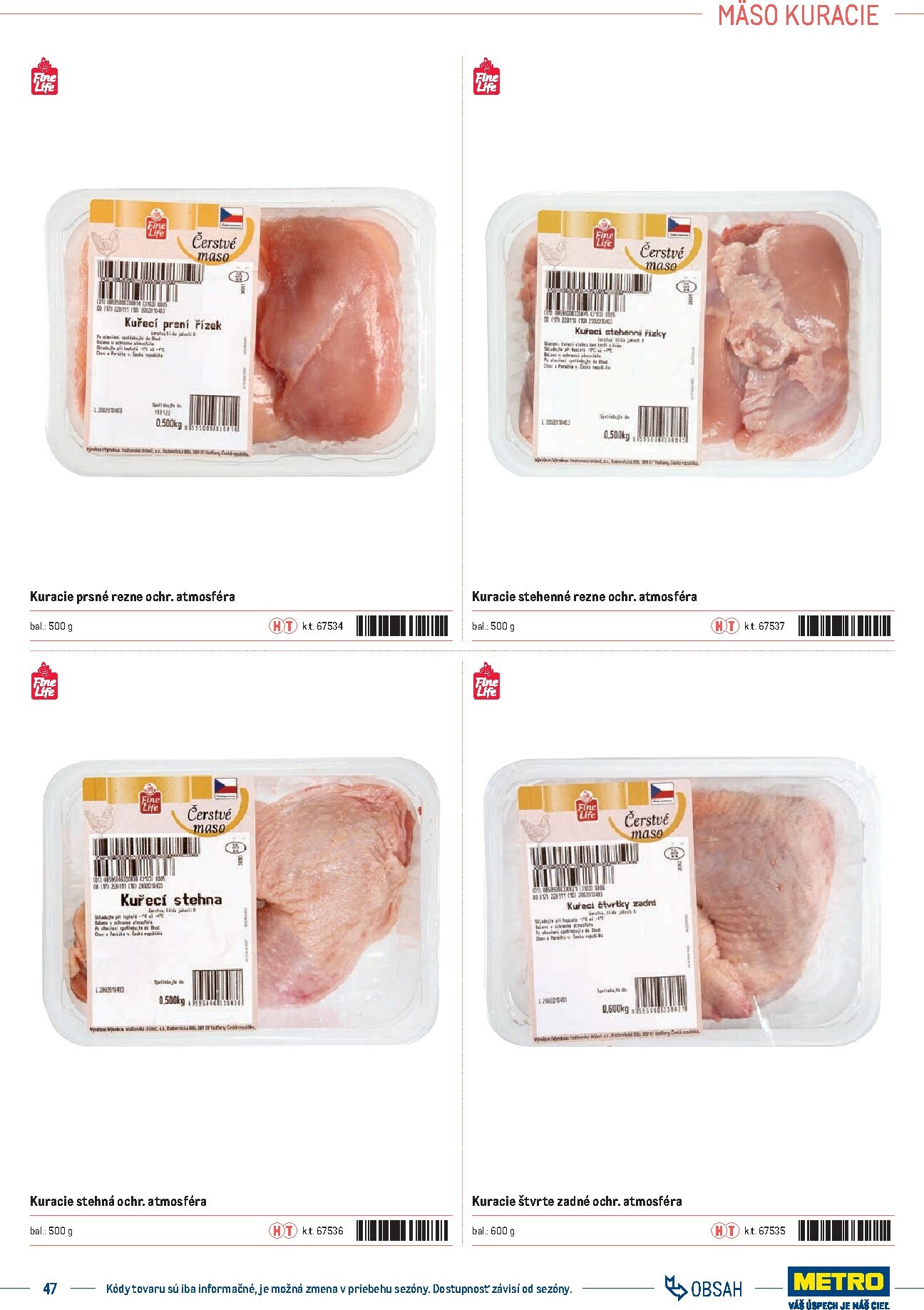 metro - Leták Metro - Katalóg vlastných značiek METRO platný od 01.10. do 31.12. - page: 47 metro - Leták Metro - Katalóg vlastných značiek METRO platný od 01.10. do 31.12. - page: 47