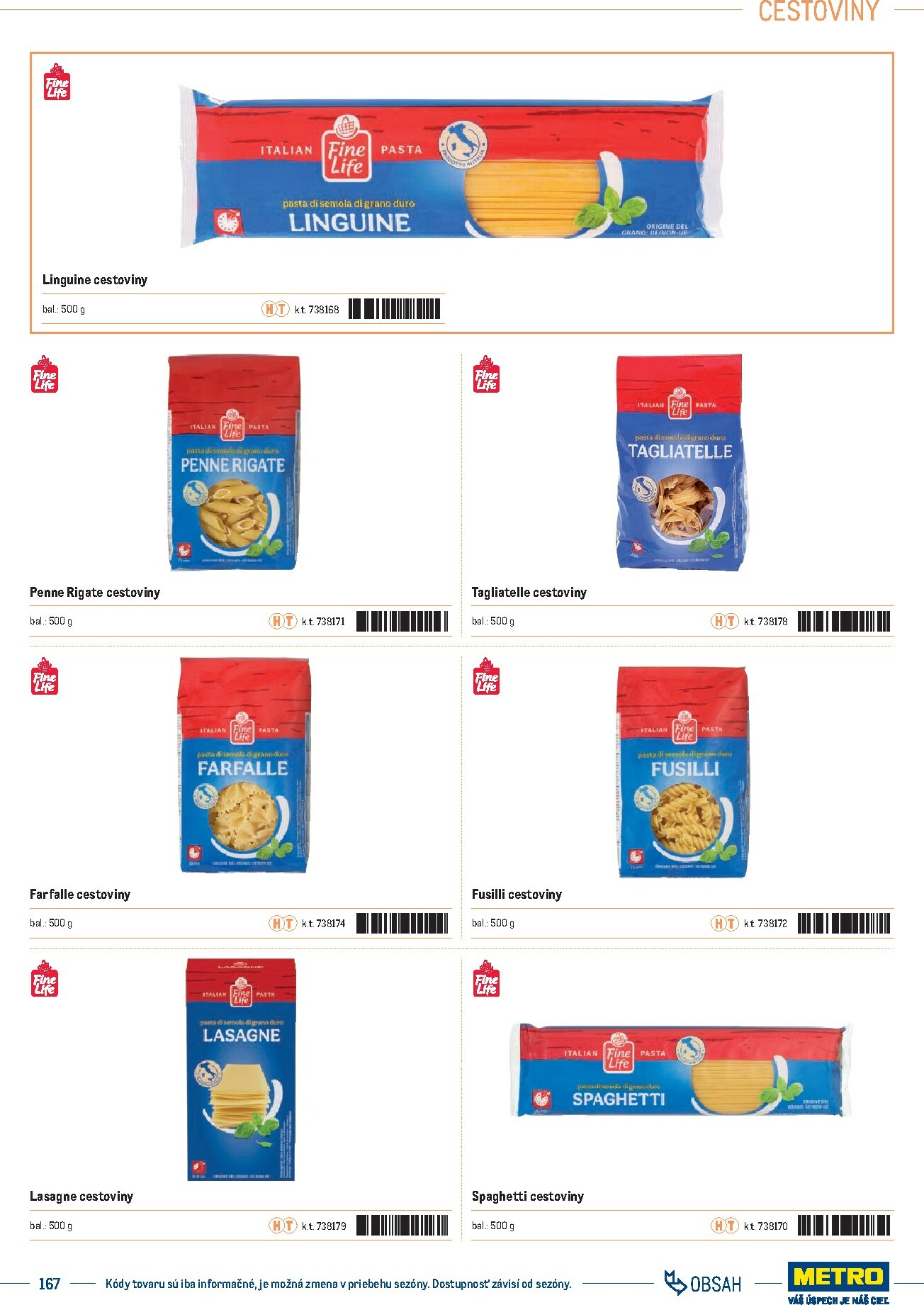 metro - Leták Metro - Katalóg vlastných značiek METRO platný od 01.10. do 31.12. - page: 167 metro - Leták Metro - Katalóg vlastných značiek METRO platný od 01.10. do 31.12. - page: 167