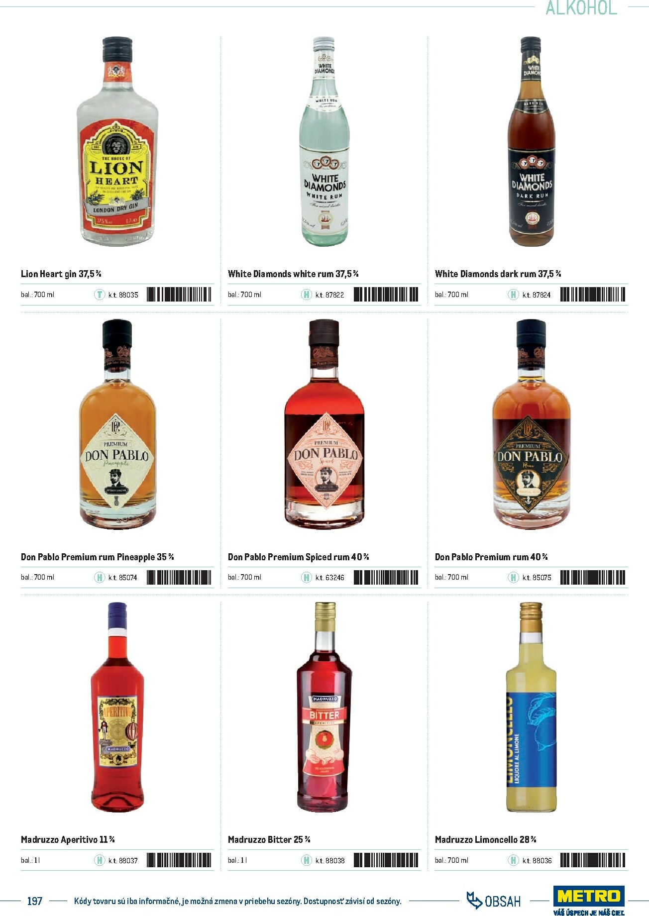 metro - Leták Metro - Katalóg vlastných značiek METRO platný od 01.10. do 31.12. - page: 197 metro - Leták Metro - Katalóg vlastných značiek METRO platný od 01.10. do 31.12. - page: 197