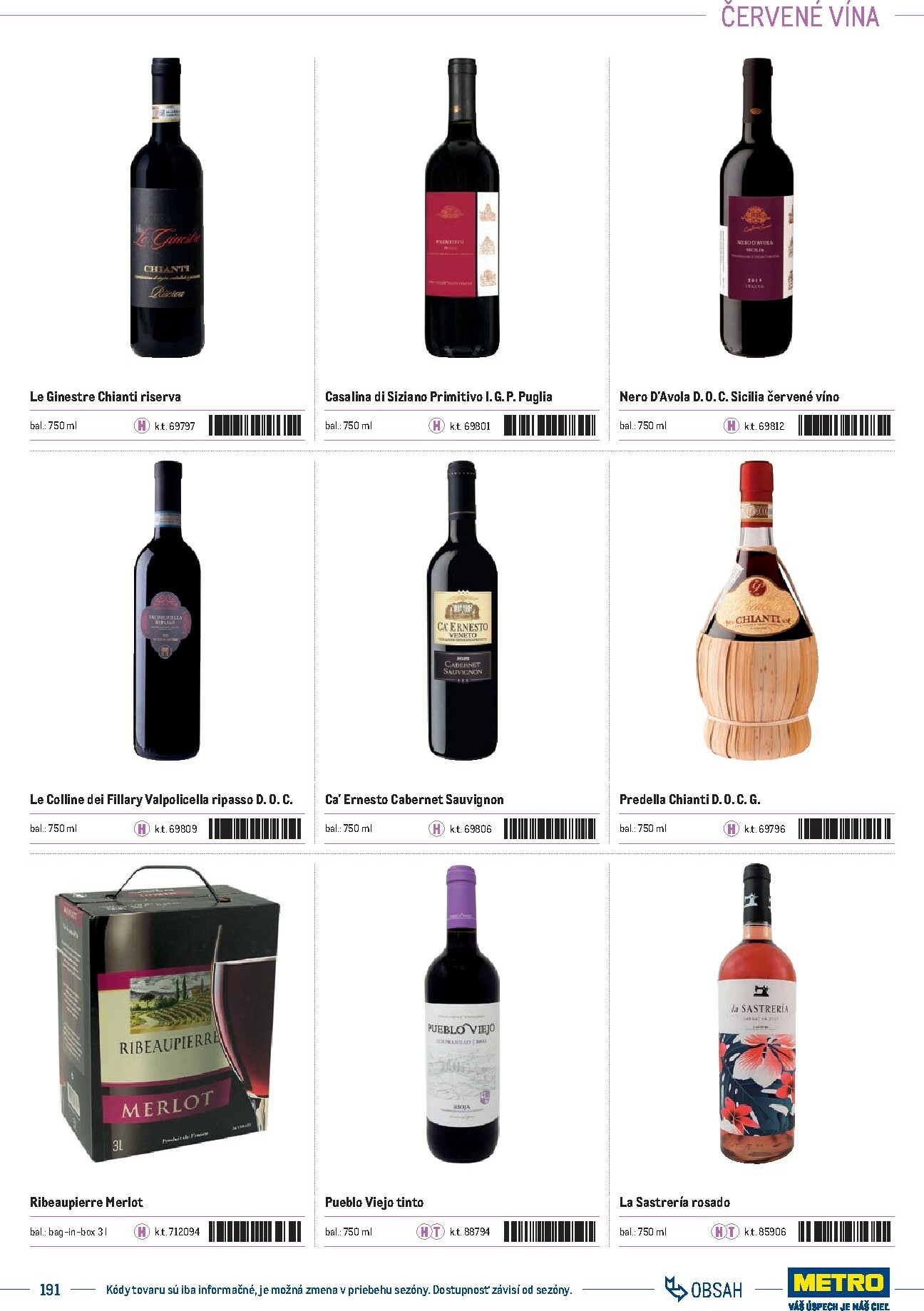 metro - Leták Metro - Katalóg vlastných značiek METRO platný od 01.10. do 31.12. - page: 191 metro - Leták Metro - Katalóg vlastných značiek METRO platný od 01.10. do 31.12. - page: 191