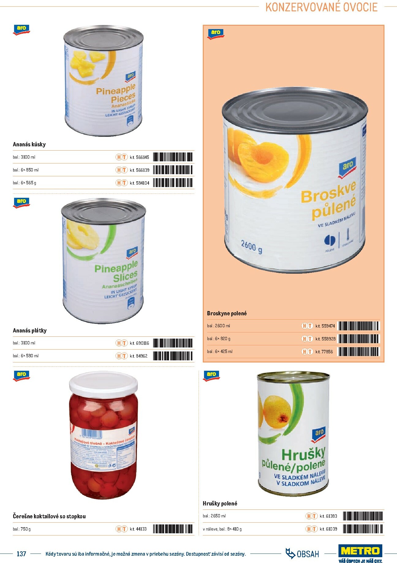 metro - Leták Metro - Katalóg vlastných značiek METRO platný od 01.10. do 31.12. - page: 137 metro - Leták Metro - Katalóg vlastných značiek METRO platný od 01.10. do 31.12. - page: 137