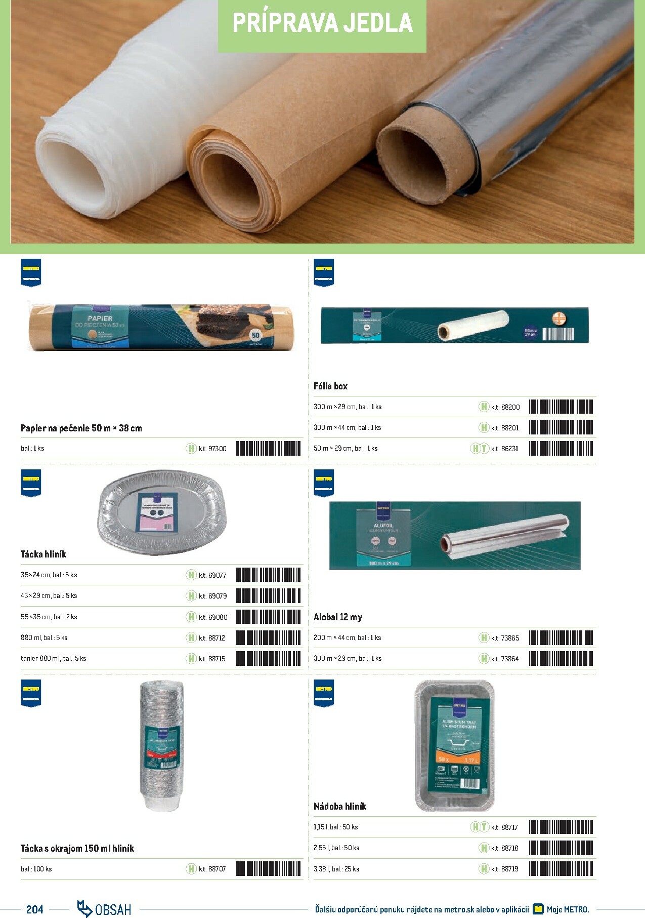 metro - Leták Metro - Katalóg vlastných značiek METRO platný od 21.11. do 21.11. - page: 204