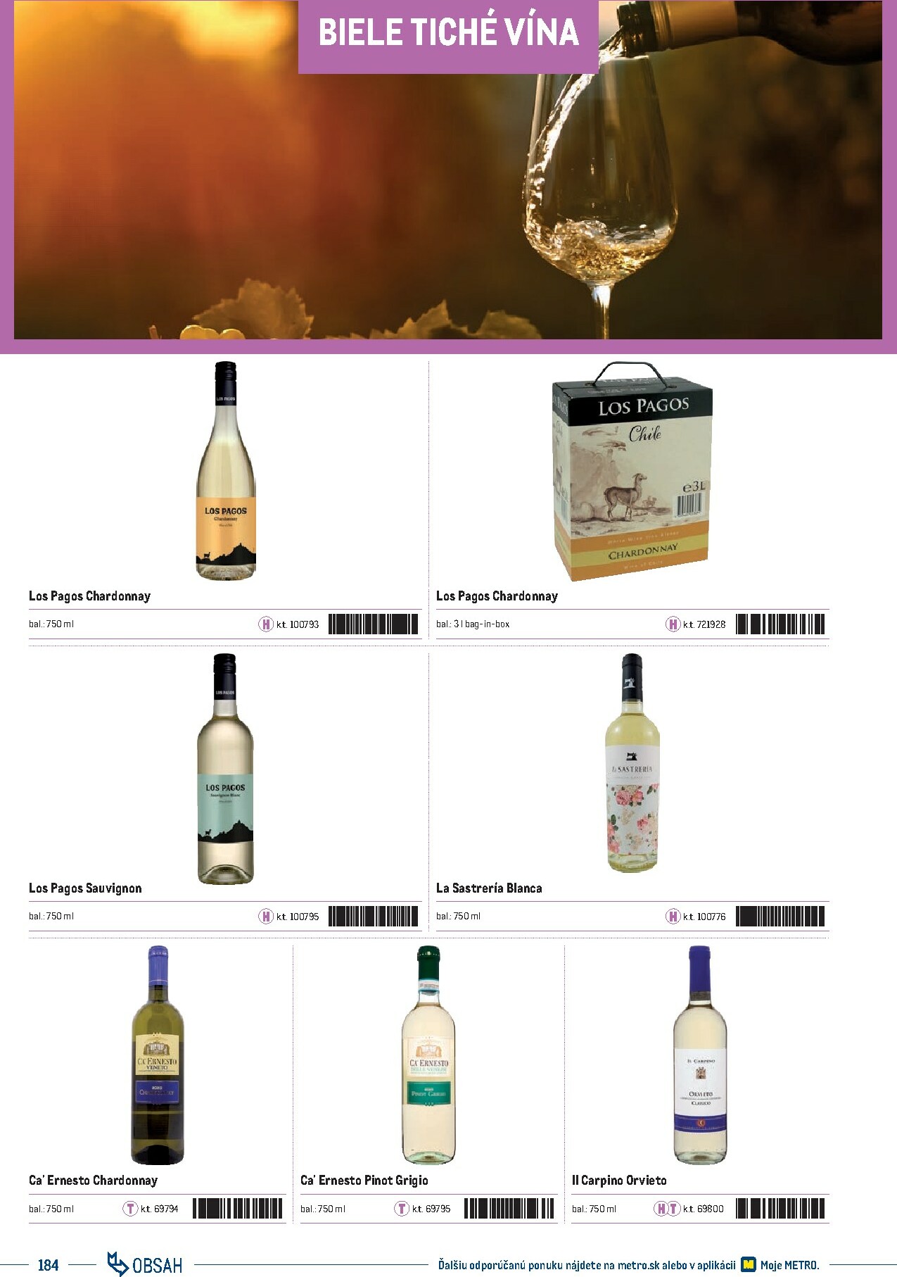 metro - Leták Metro - Katalóg vlastných značiek METRO platný od 21.11. do 21.11. - page: 184