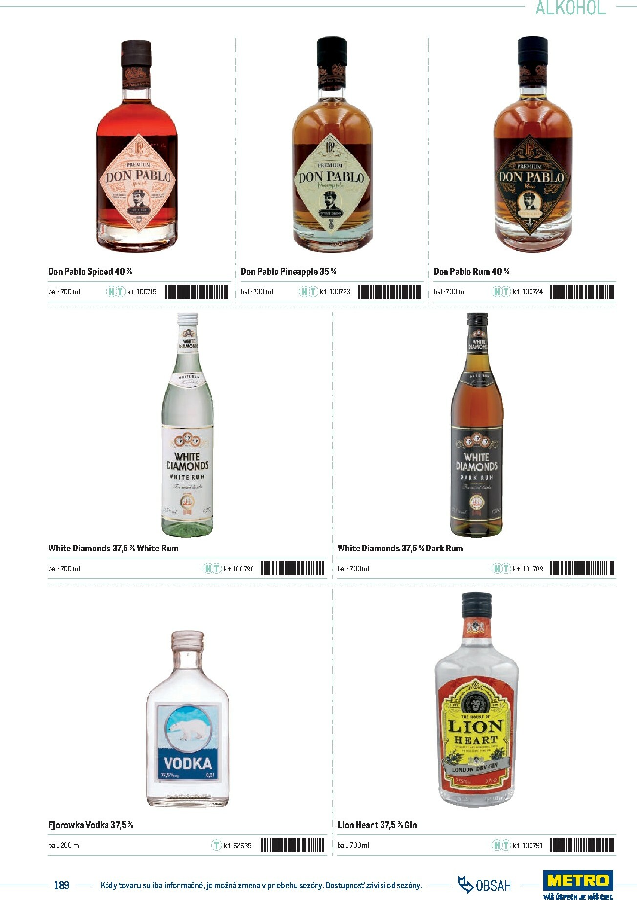 metro - Leták Metro - Katalóg vlastných značiek METRO platný od 21.11. do 21.11. - page: 189