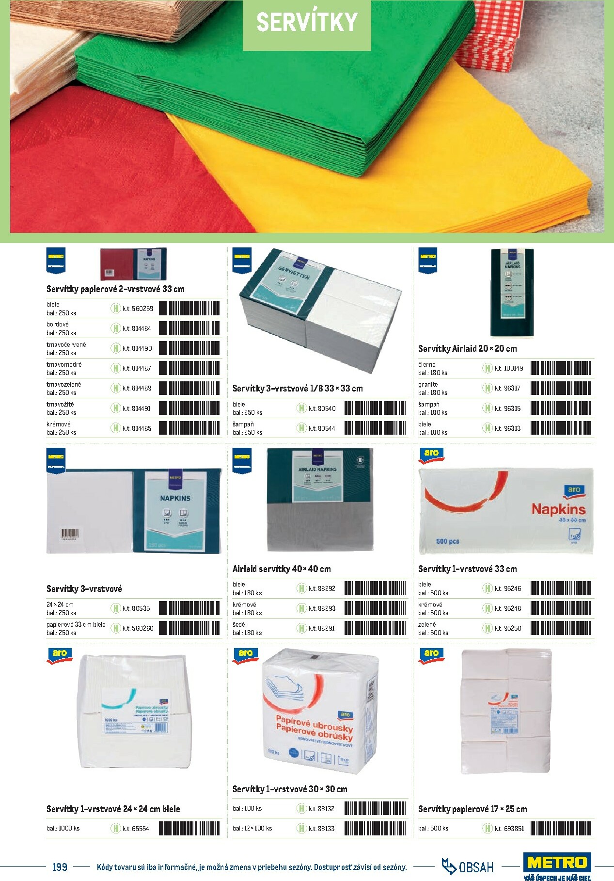 metro - Leták Metro - Katalóg vlastných značiek METRO platný od 21.11. do 21.11. - page: 199