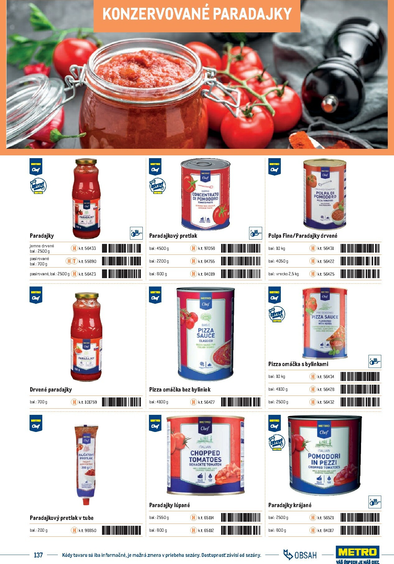 metro - Leták Metro - Katalóg vlastných značiek METRO platný od 21.11. do 21.11. - page: 137