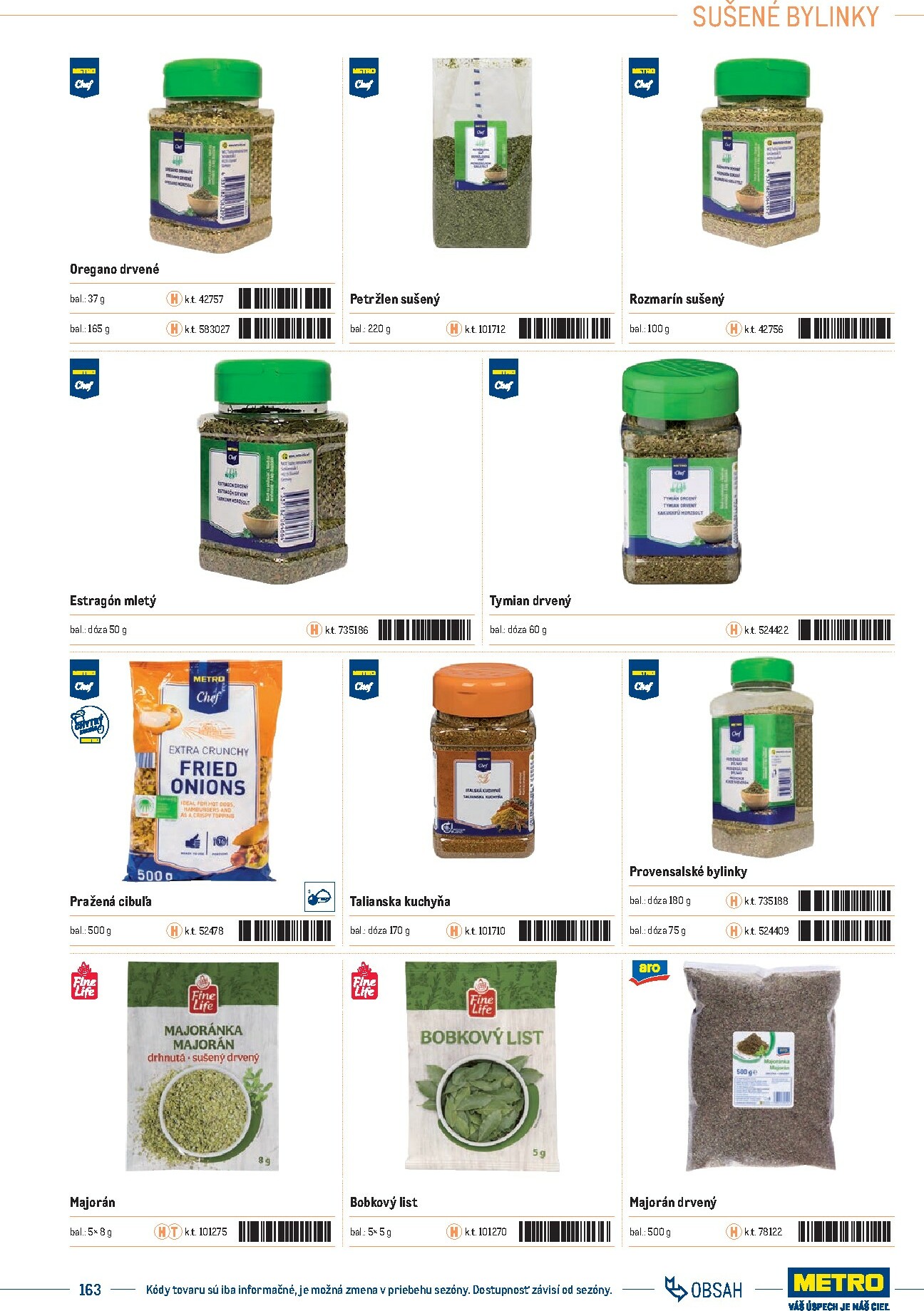 metro - Leták Metro - Katalóg vlastných značiek METRO platný od 21.11. do 21.11. - page: 163