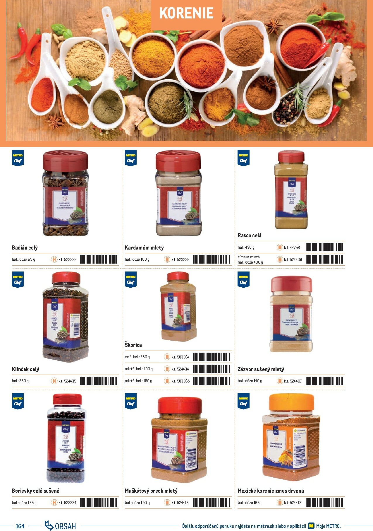 metro - Leták Metro - Katalóg vlastných značiek METRO platný od 21.11. do 21.11. - page: 164