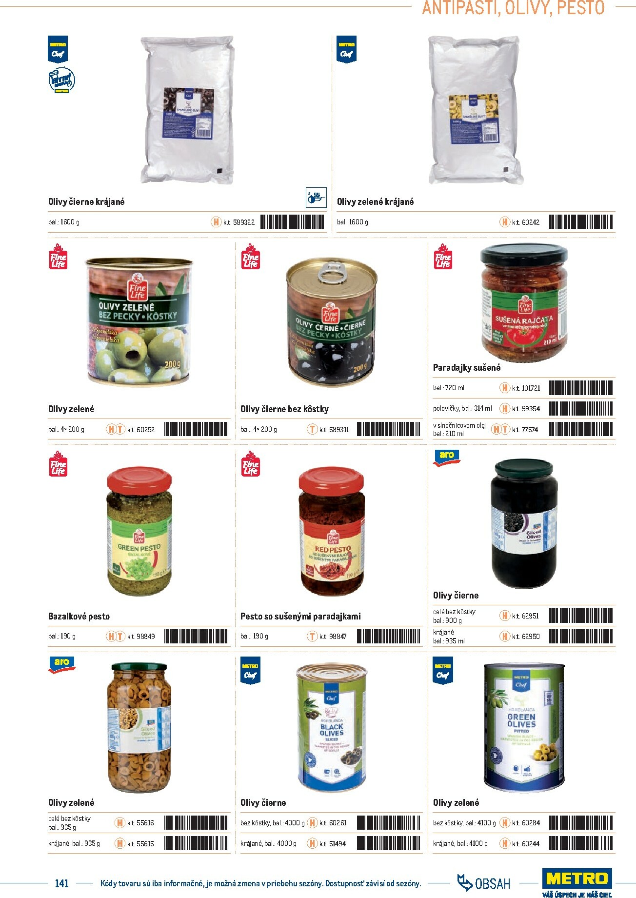 metro - Leták Metro - Katalóg vlastných značiek METRO platný od 21.11. do 21.11. - page: 141