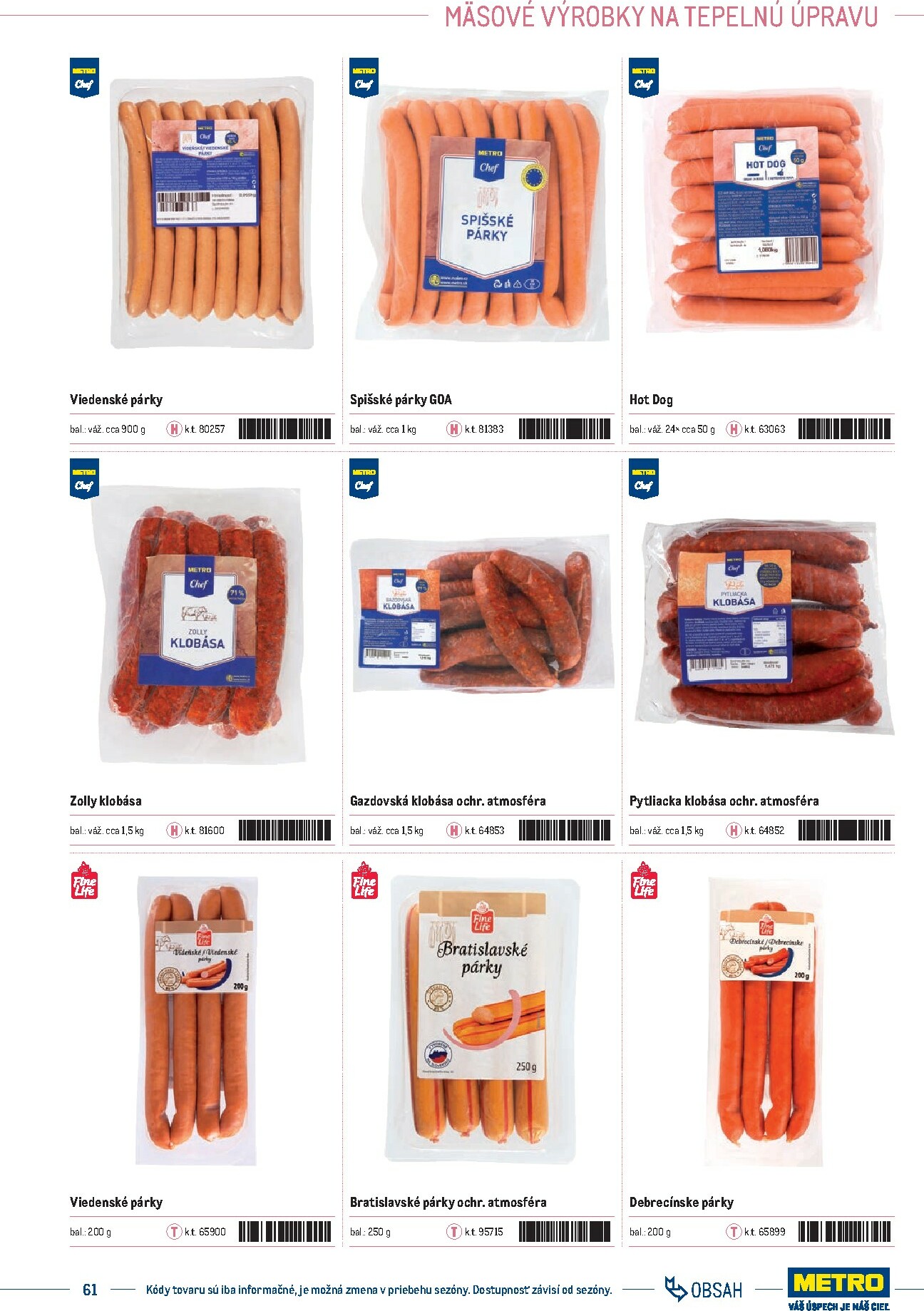 metro - Leták Metro - Katalóg vlastných značiek METRO platný od 21.11. do 21.11. - page: 61