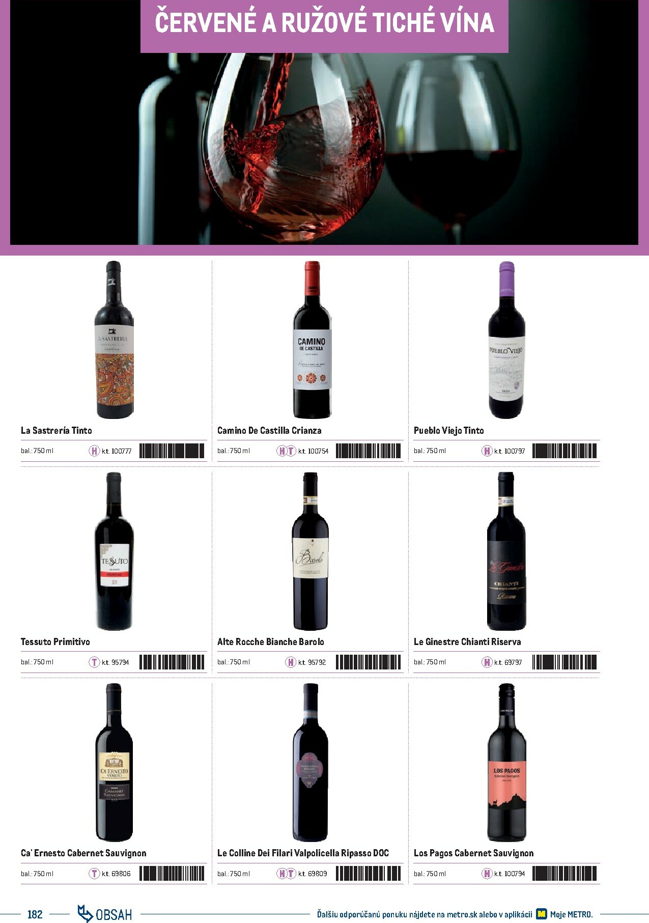 metro - Leták Metro - Katalóg vlastných značiek METRO platný od 21.11. do 21.11. - page: 182