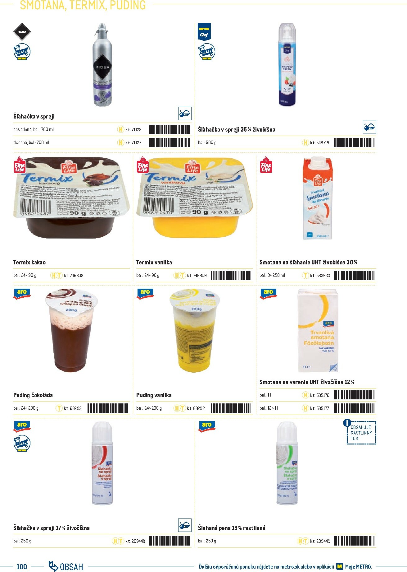metro - Leták Metro - Katalóg vlastných značiek METRO platný od 21.11. do 21.11. - page: 100