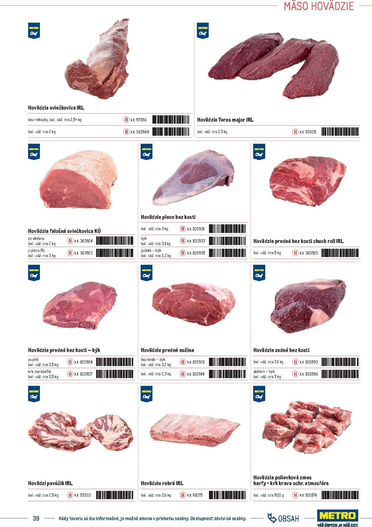 metro - Leták Metro - Katalóg vlastných značiek METRO platný od 21.11. do 21.11. - page: 39