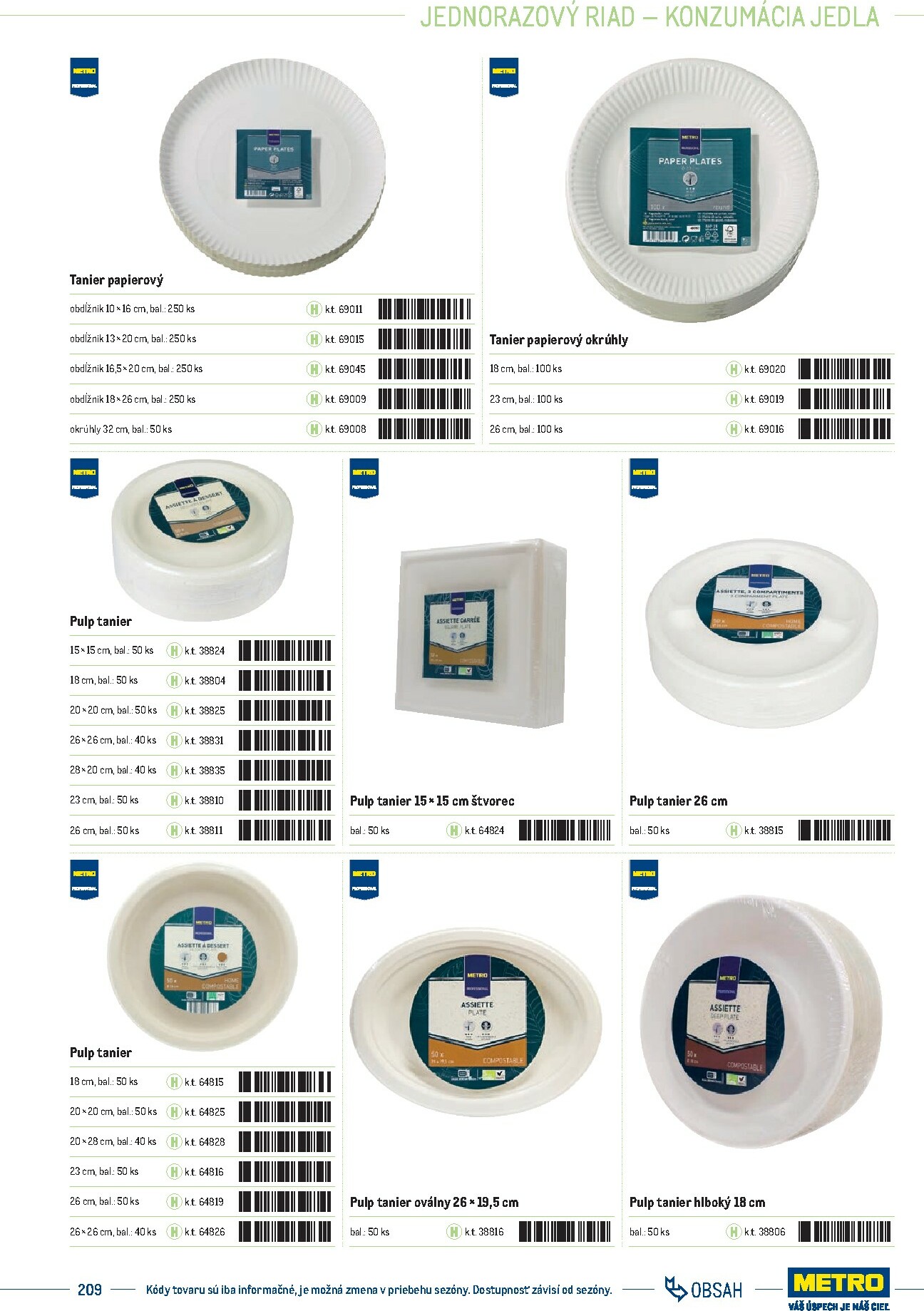 metro - Leták Metro - Katalóg vlastných značiek METRO platný od 21.11. do 21.11. - page: 209