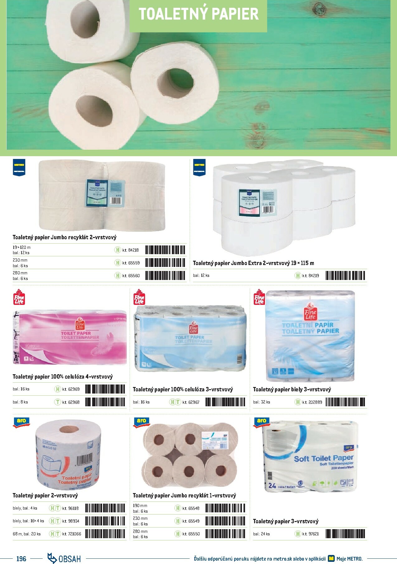 metro - Leták Metro - Katalóg vlastných značiek METRO platný od 21.11. do 21.11. - page: 196