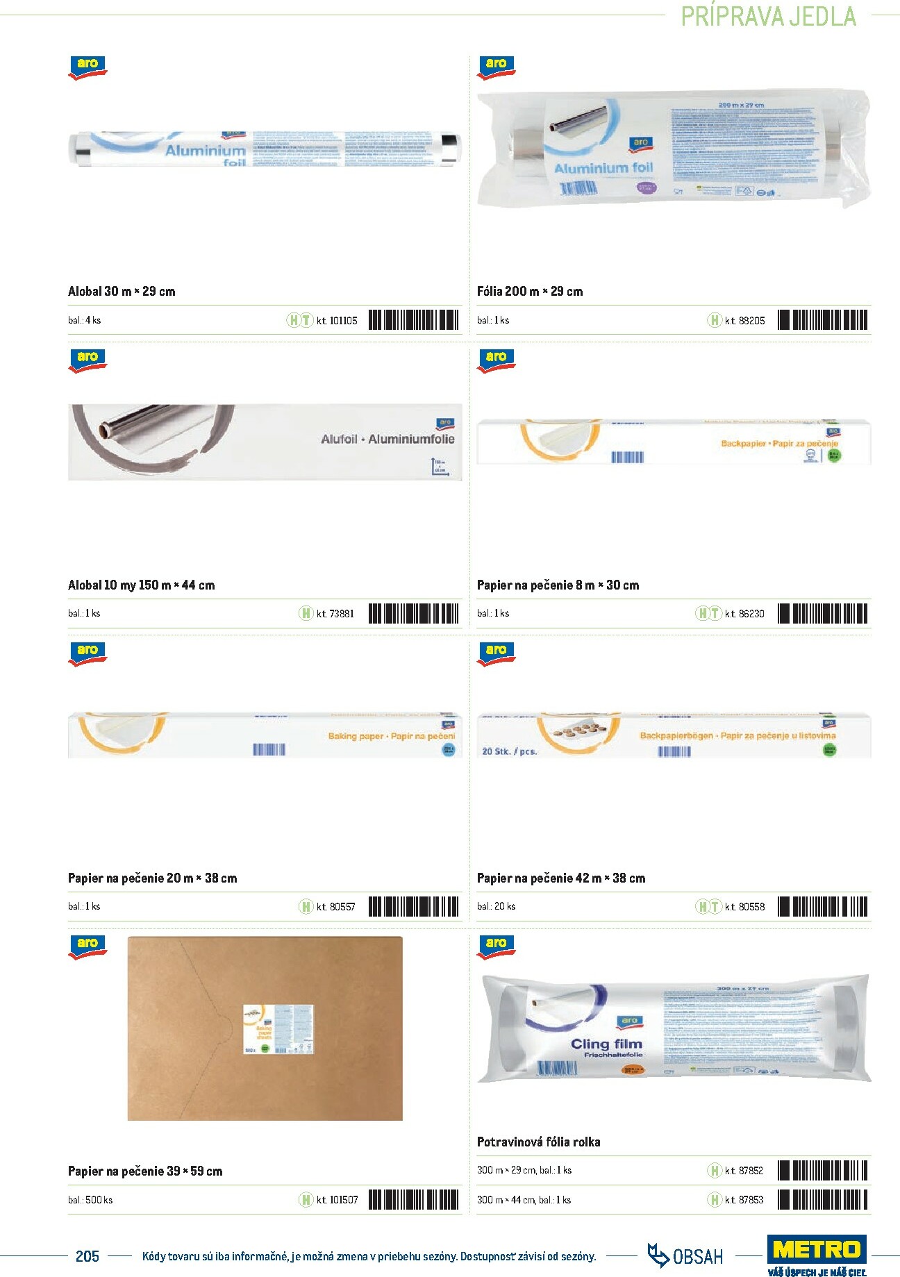 metro - Leták Metro - Katalóg vlastných značiek METRO platný od 21.11. do 21.11. - page: 205