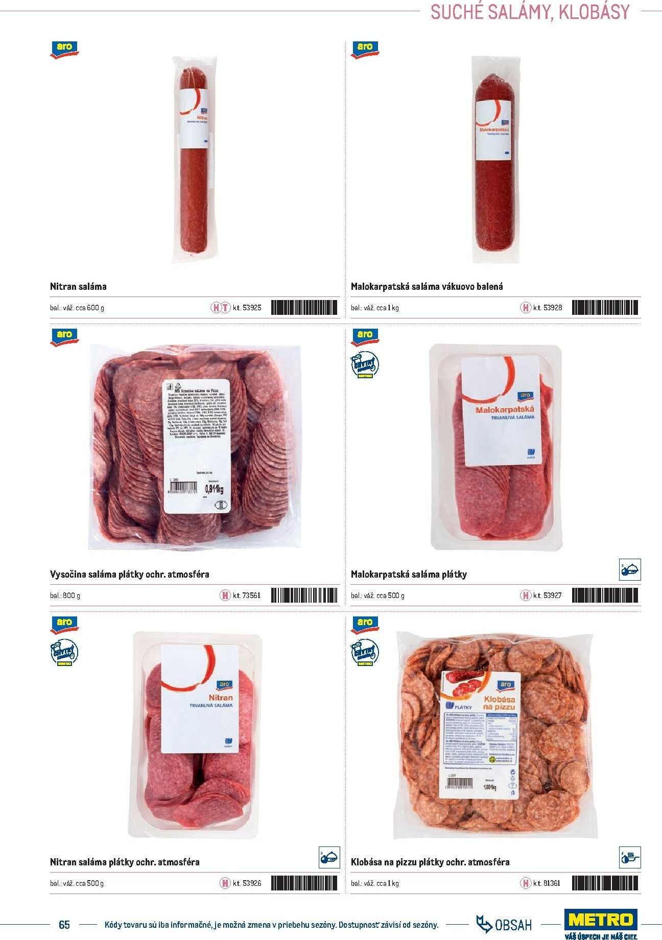 metro - Leták Metro - Katalóg vlastných značiek METRO platný od 21.11. do 21.11. - page: 65