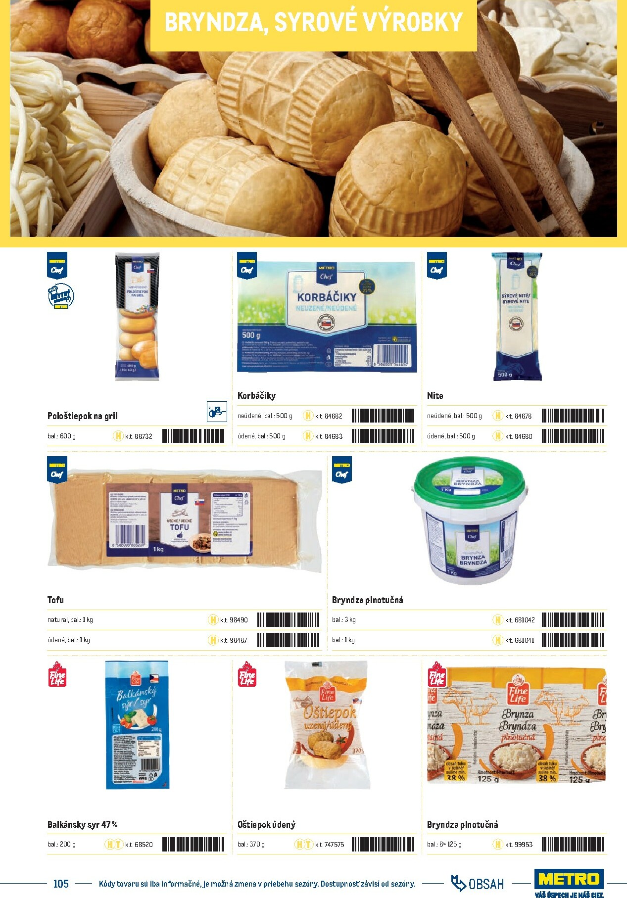 metro - Leták Metro - Katalóg vlastných značiek METRO platný od 21.11. do 21.11. - page: 105