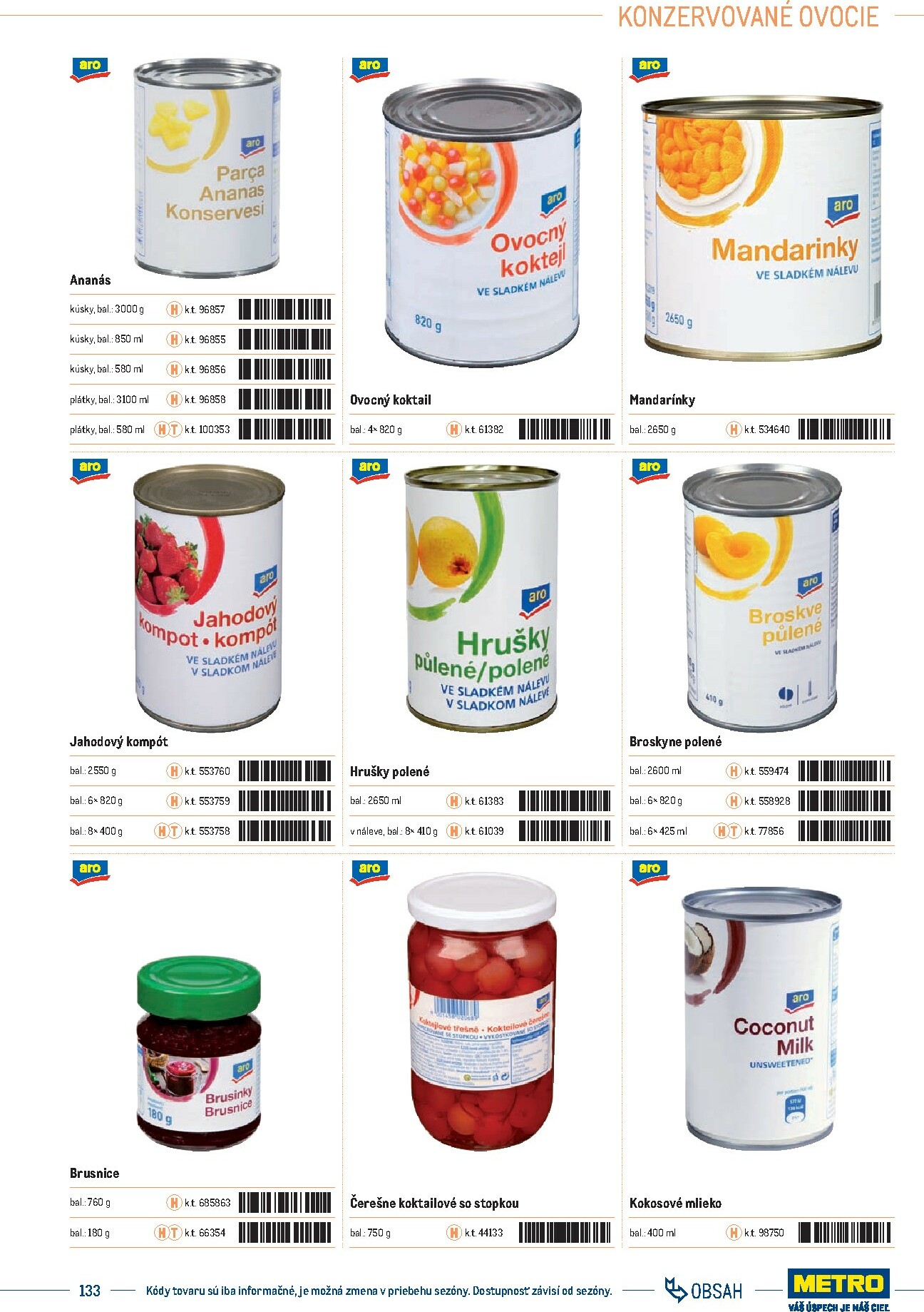 metro - Leták Metro - Katalóg vlastných značiek METRO platný od 21.11. do 21.11. - page: 133