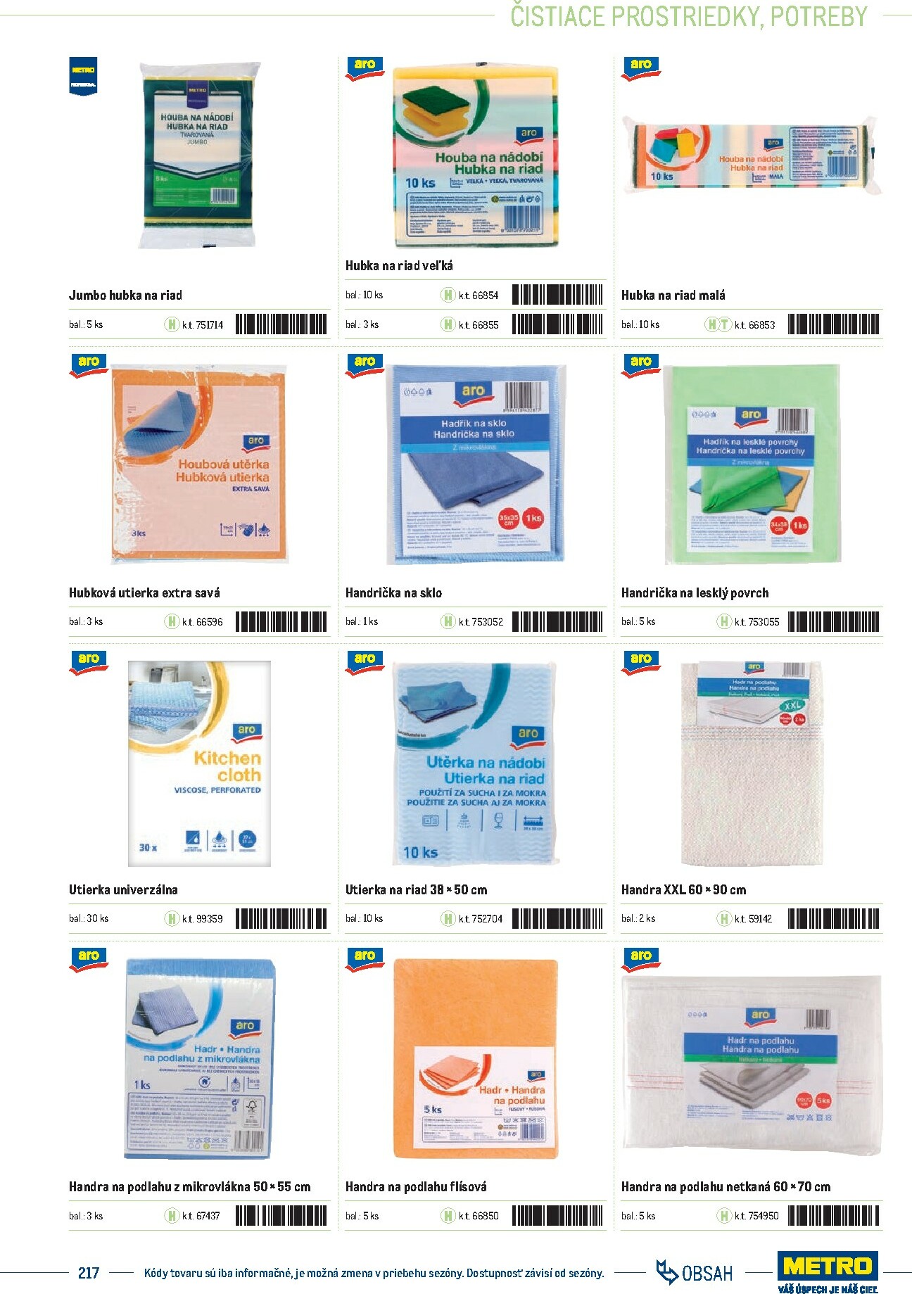 metro - Leták Metro - Katalóg vlastných značiek METRO platný od 21.11. do 21.11. - page: 217