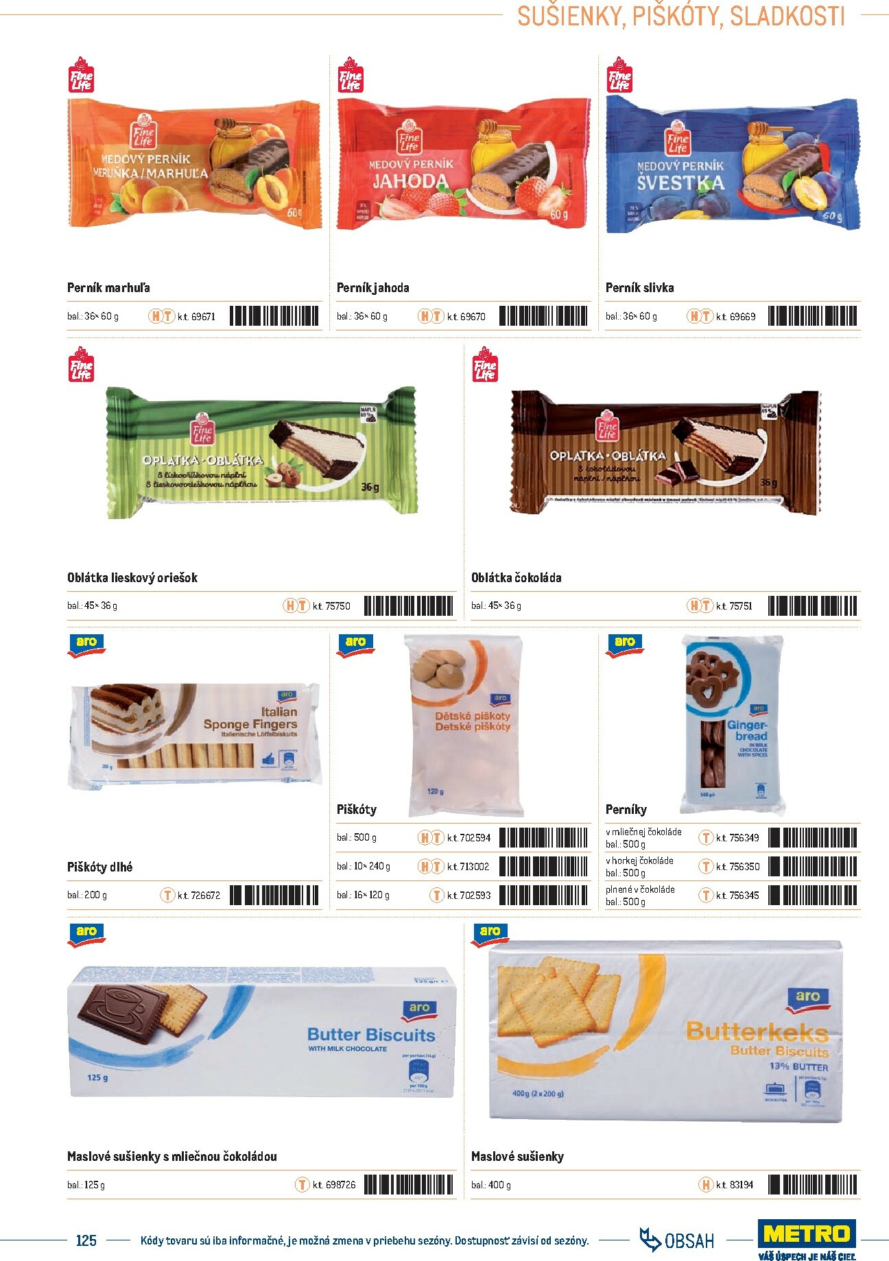 metro - Leták Metro - Katalóg vlastných značiek METRO platný od 21.11. do 21.11. - page: 125