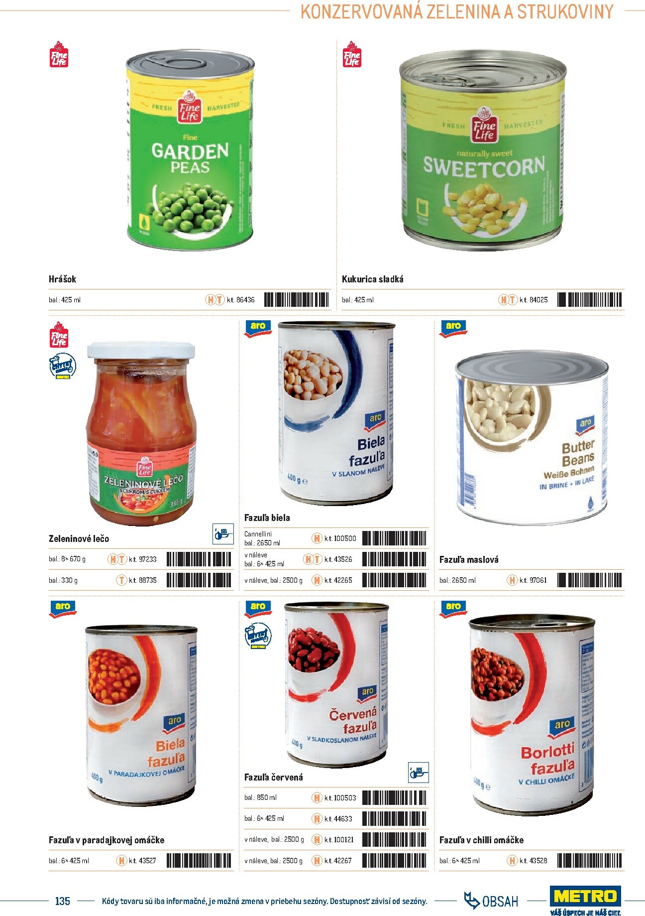 metro - Leták Metro - Katalóg vlastných značiek METRO platný od 21.11. do 21.11. - page: 135