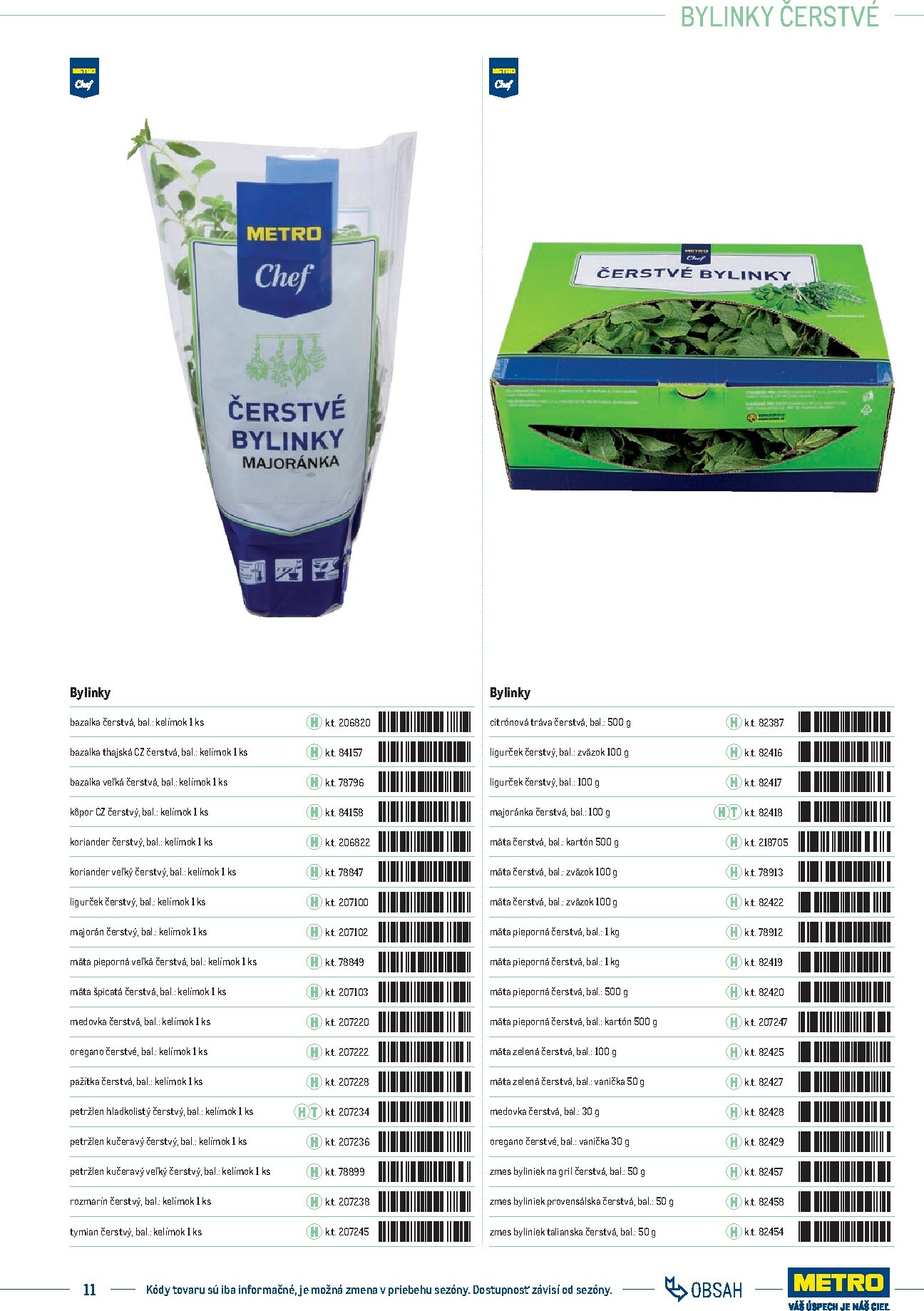 metro - Leták Metro - Katalóg vlastných značiek METRO platný od 21.11. do 21.11. - page: 11