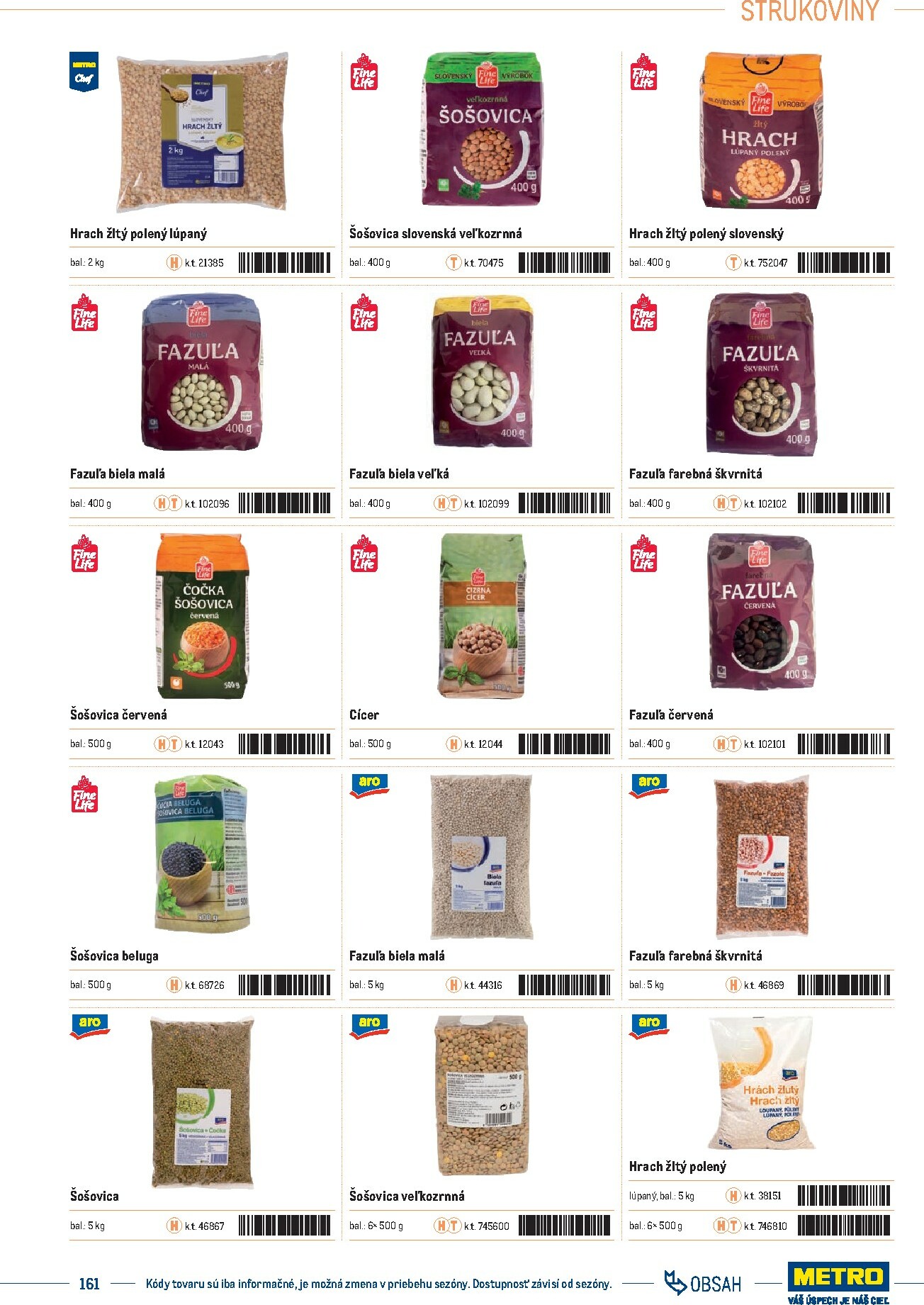 metro - Leták Metro - Katalóg vlastných značiek METRO platný od 21.11. do 21.11. - page: 161