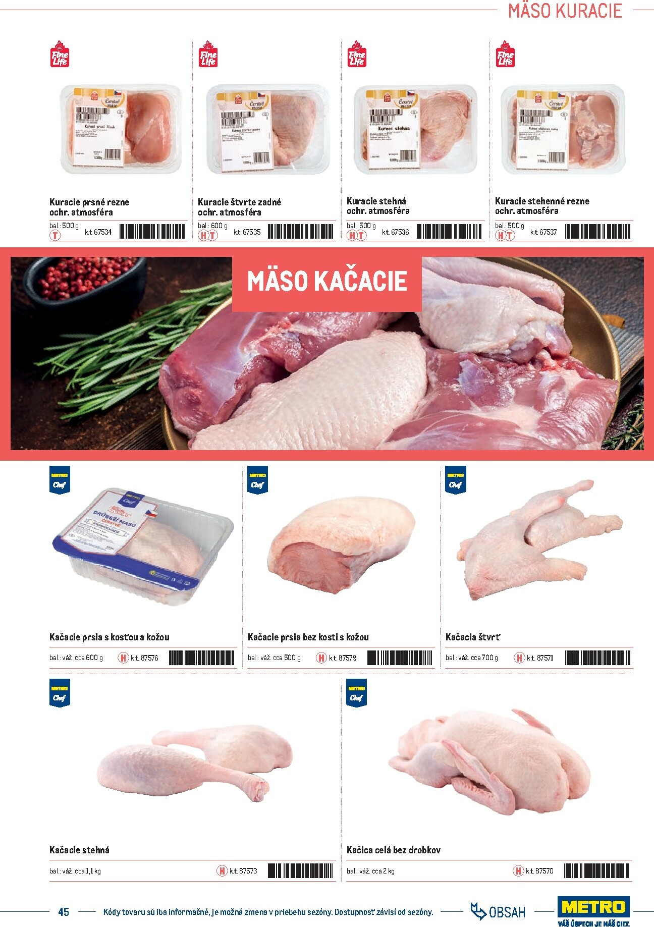 metro - Leták Metro - Katalóg vlastných značiek METRO platný od 21.11. do 21.11. - page: 45