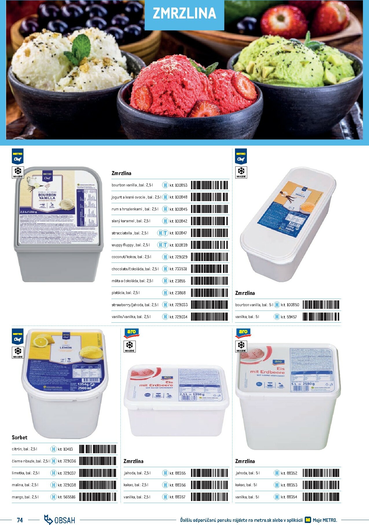 metro - Leták Metro - Katalóg vlastných značiek METRO platný od 21.11. do 21.11. - page: 74