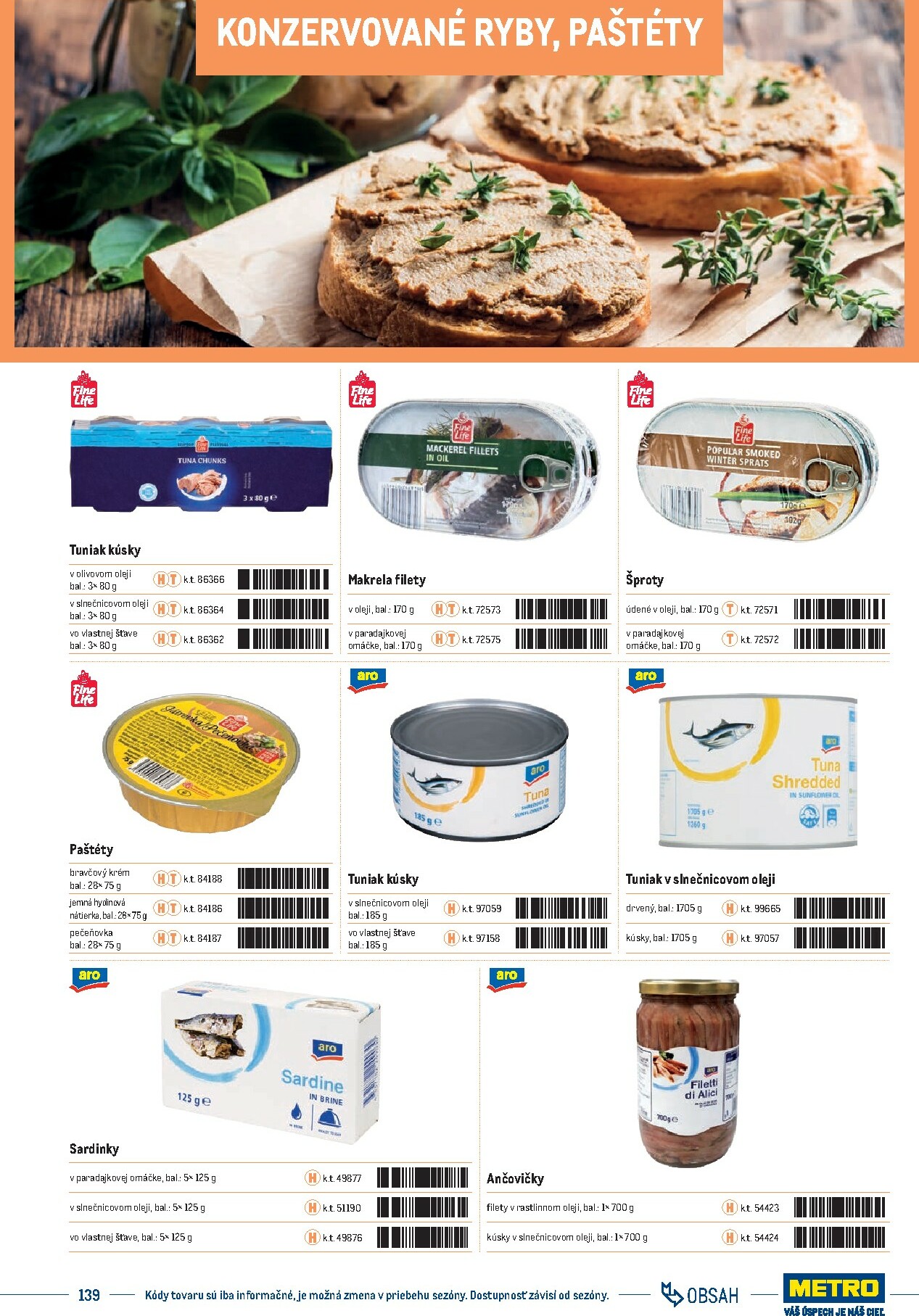 metro - Leták Metro - Katalóg vlastných značiek METRO platný od 21.11. do 21.11. - page: 139