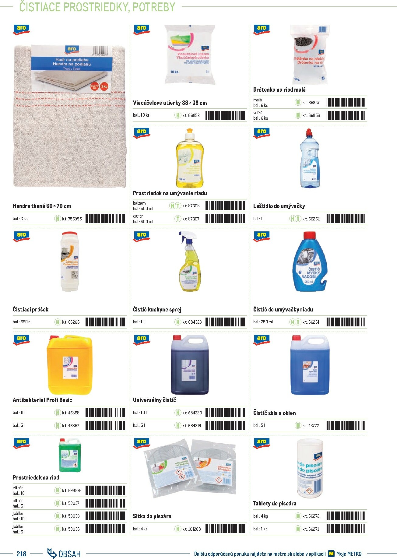 metro - Leták Metro - Katalóg vlastných značiek METRO platný od 21.11. do 21.11. - page: 218