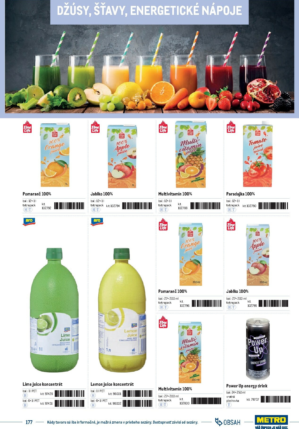 metro - Leták Metro - Katalóg vlastných značiek METRO platný od 21.11. do 21.11. - page: 177