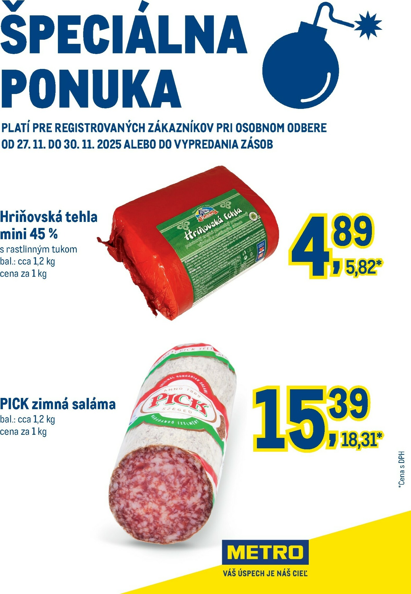 metro - Leták Metro - Špeciálna ponuka platný od 27.11. do 30.11. - page: 1