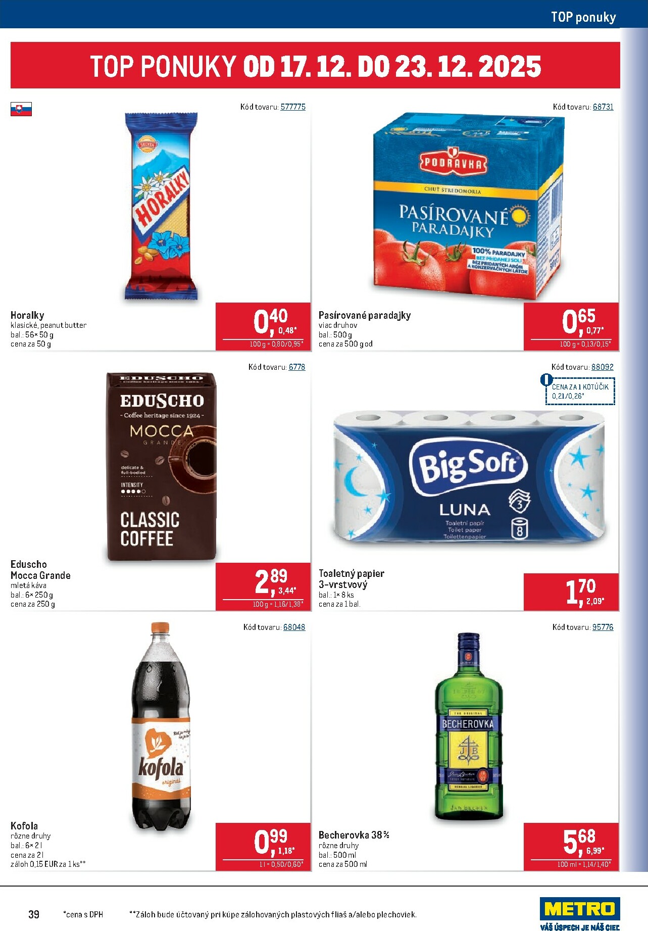 metro - Leták Metro - Maloobchod platný od 10.12. do 31.12. - page: 39