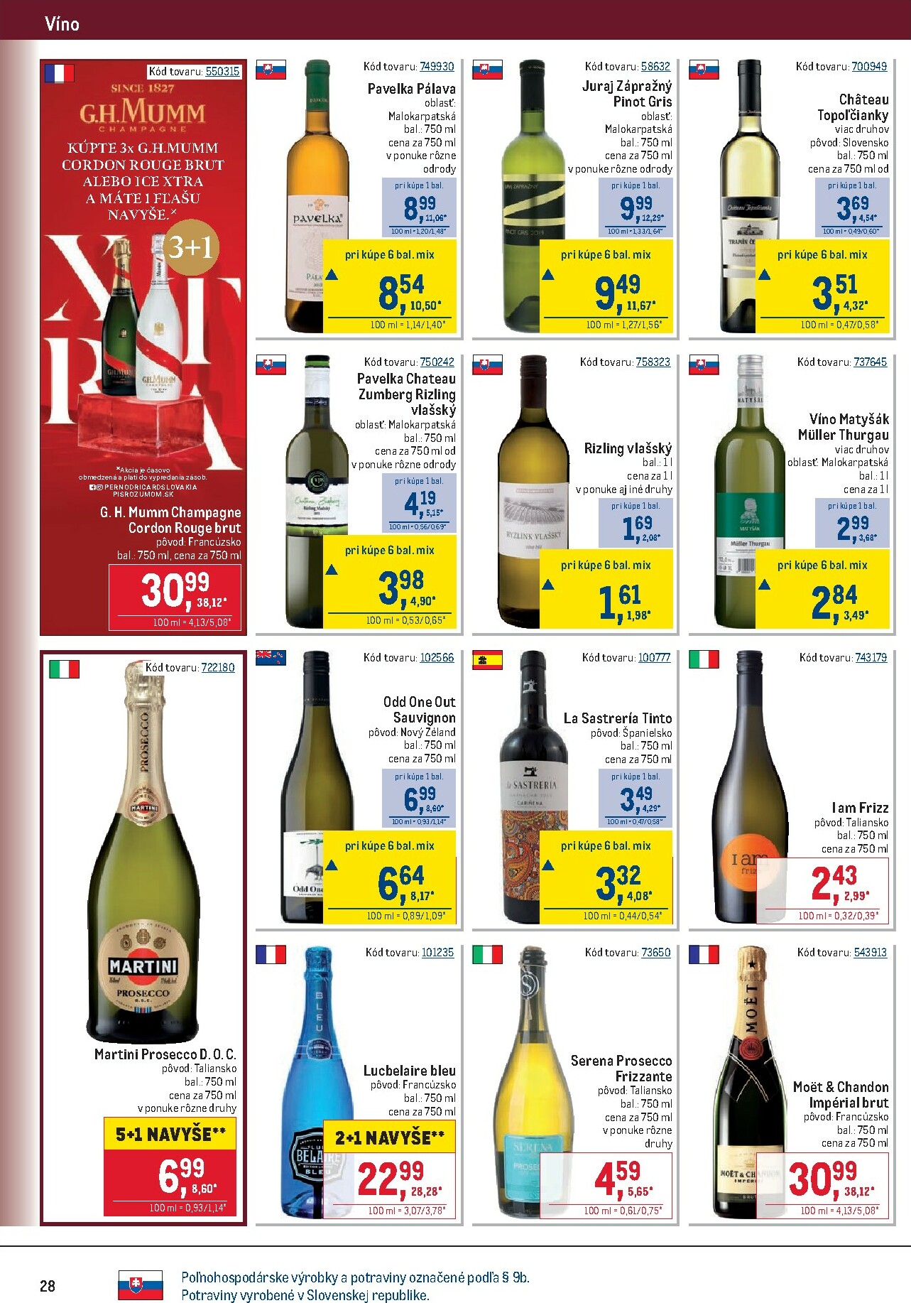 metro - Leták Metro - Gastronómia platný od 10.12. do 31.12. - page: 28