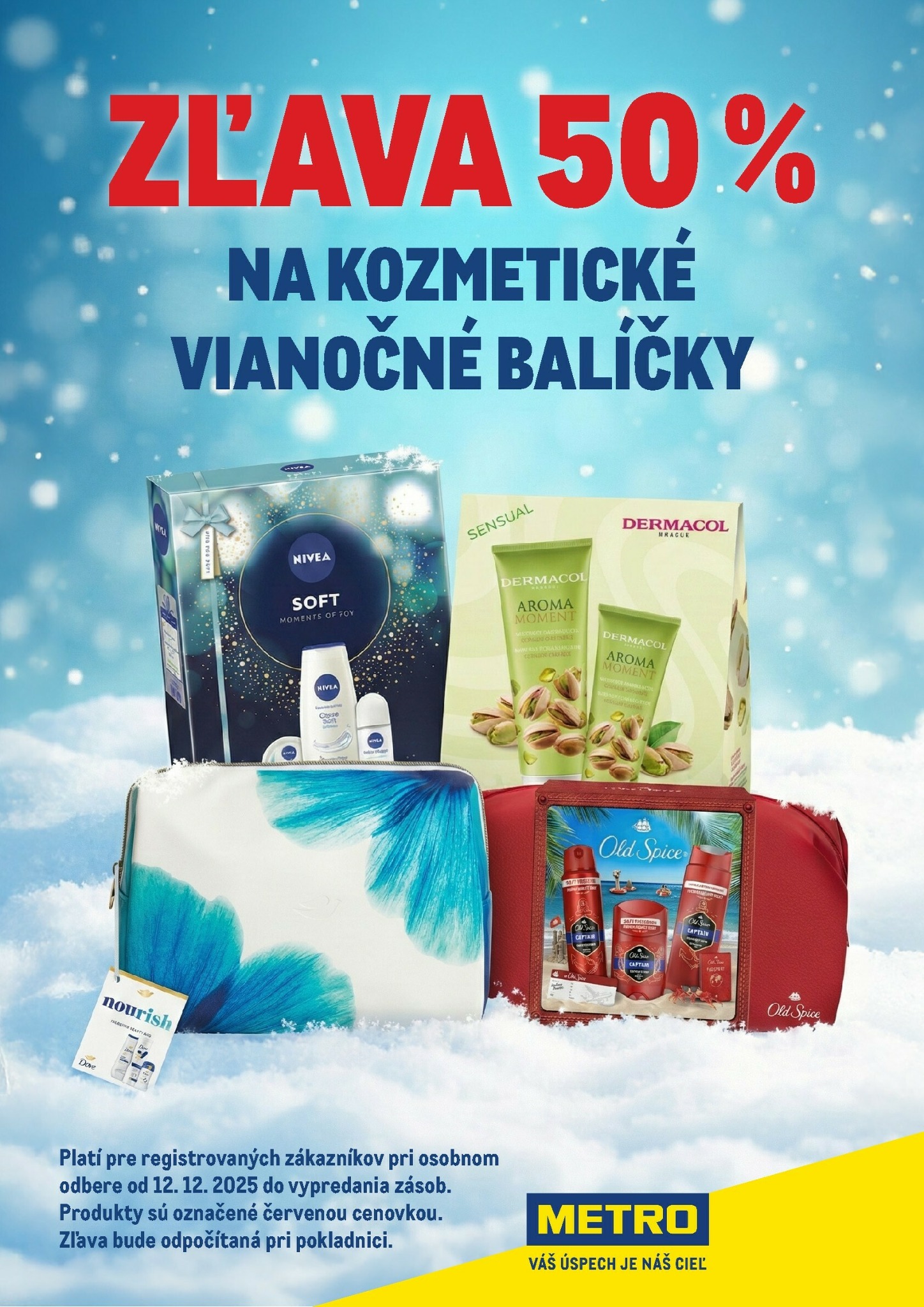 metro - Leták Metro - Zľava 50% na kozmetické balíčky platný od 12.12. do 31.12.