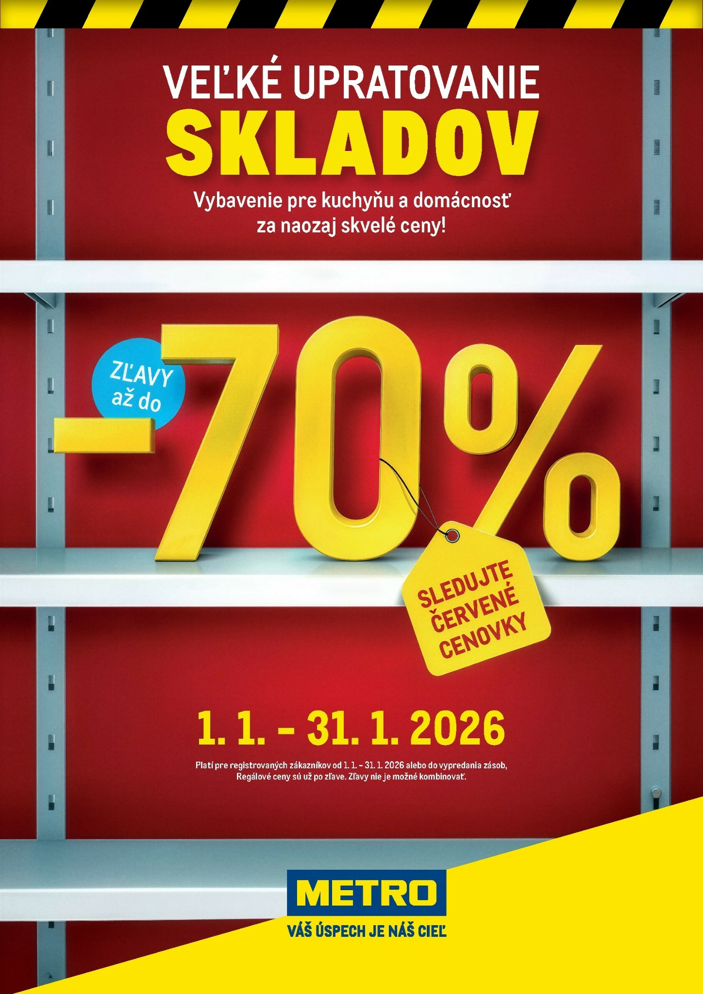metro - Leták Metro - Veľké upratovanie skladov – Kuchyňa a domácnosť platný od 01.01. do 31.01.