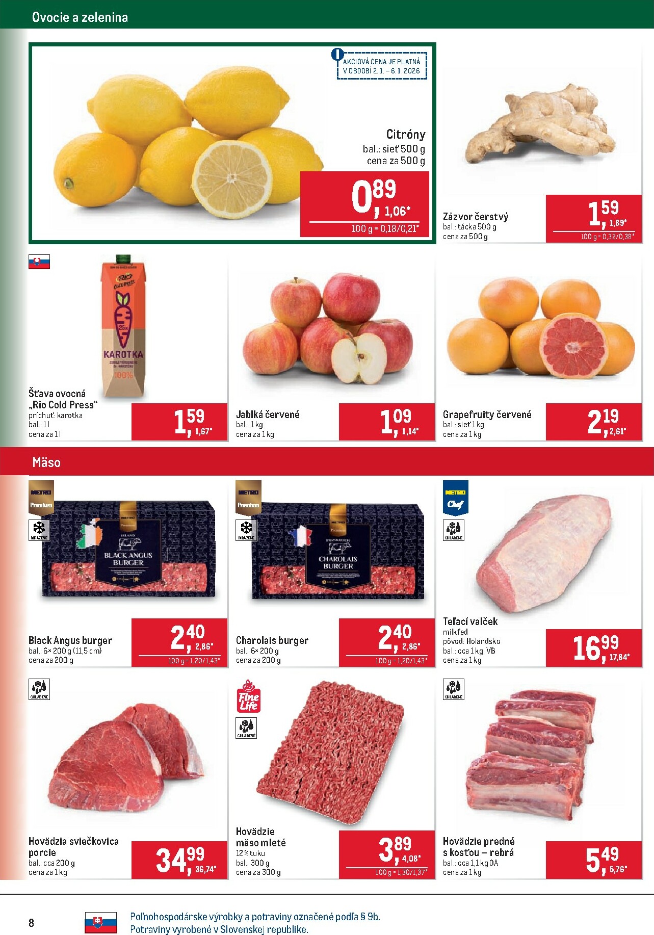 metro - Leták Metro - Maloobchod platný od 02.01. do 13.01. - page: 8