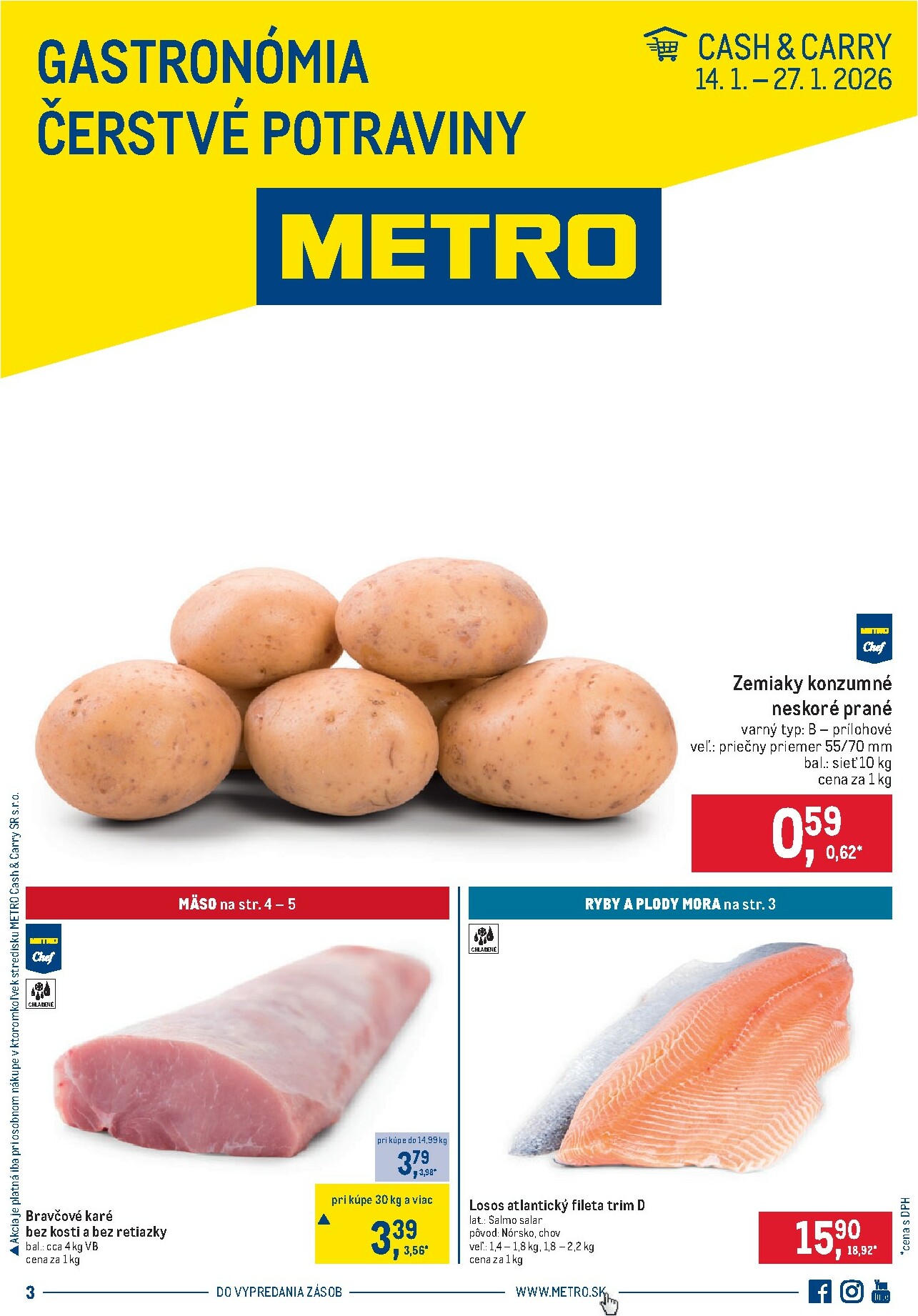 metro - Leták Metro - Gastronómia - Čerstvé potraviny platný od 14.01. do 27.01.